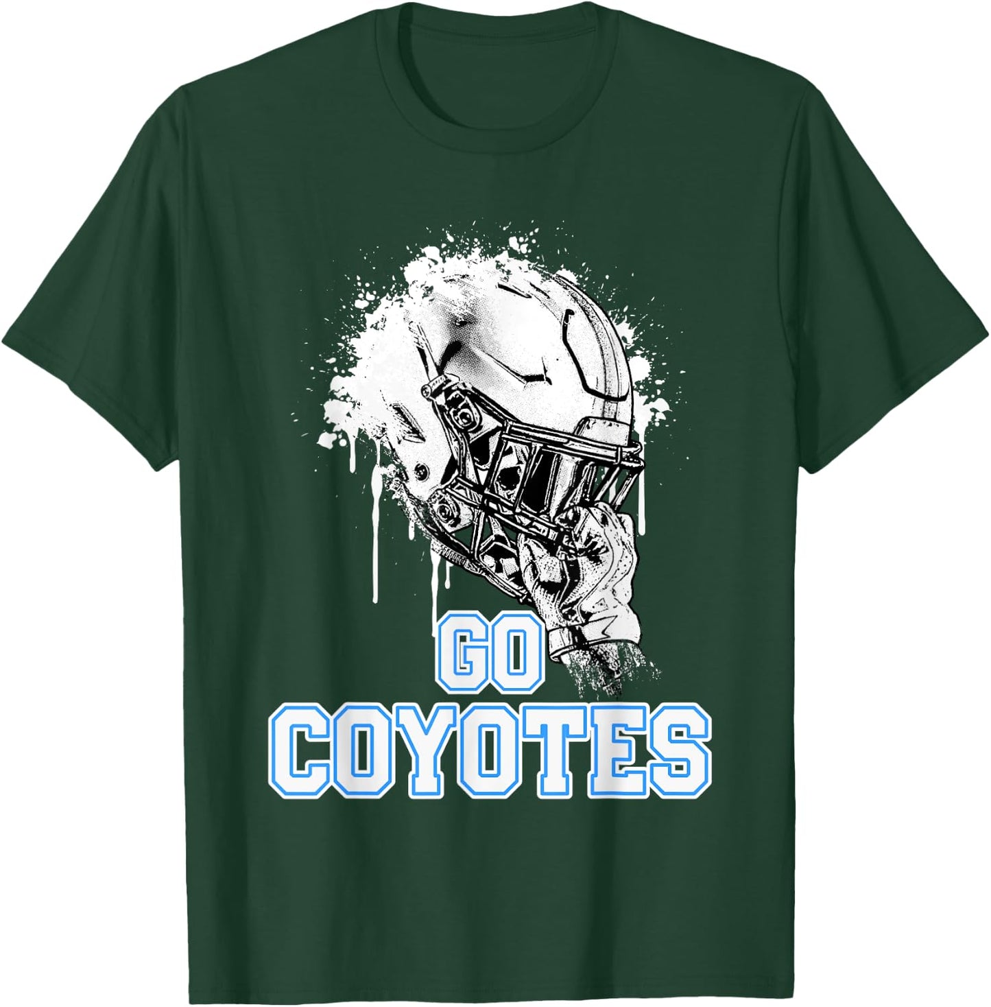 Clarksburg Coyotes Rising Helmet GO! T-Shirt - T-Shirt | Forest