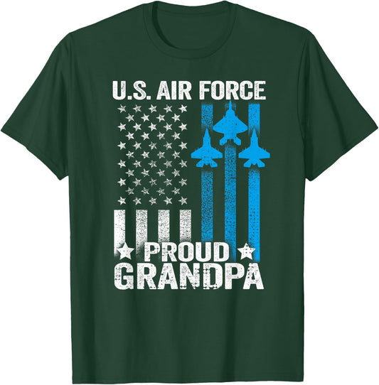 Proud Grandpa US Air Force T Shirt - USAF Shirt T-Shirt - T-Shirt | Forest