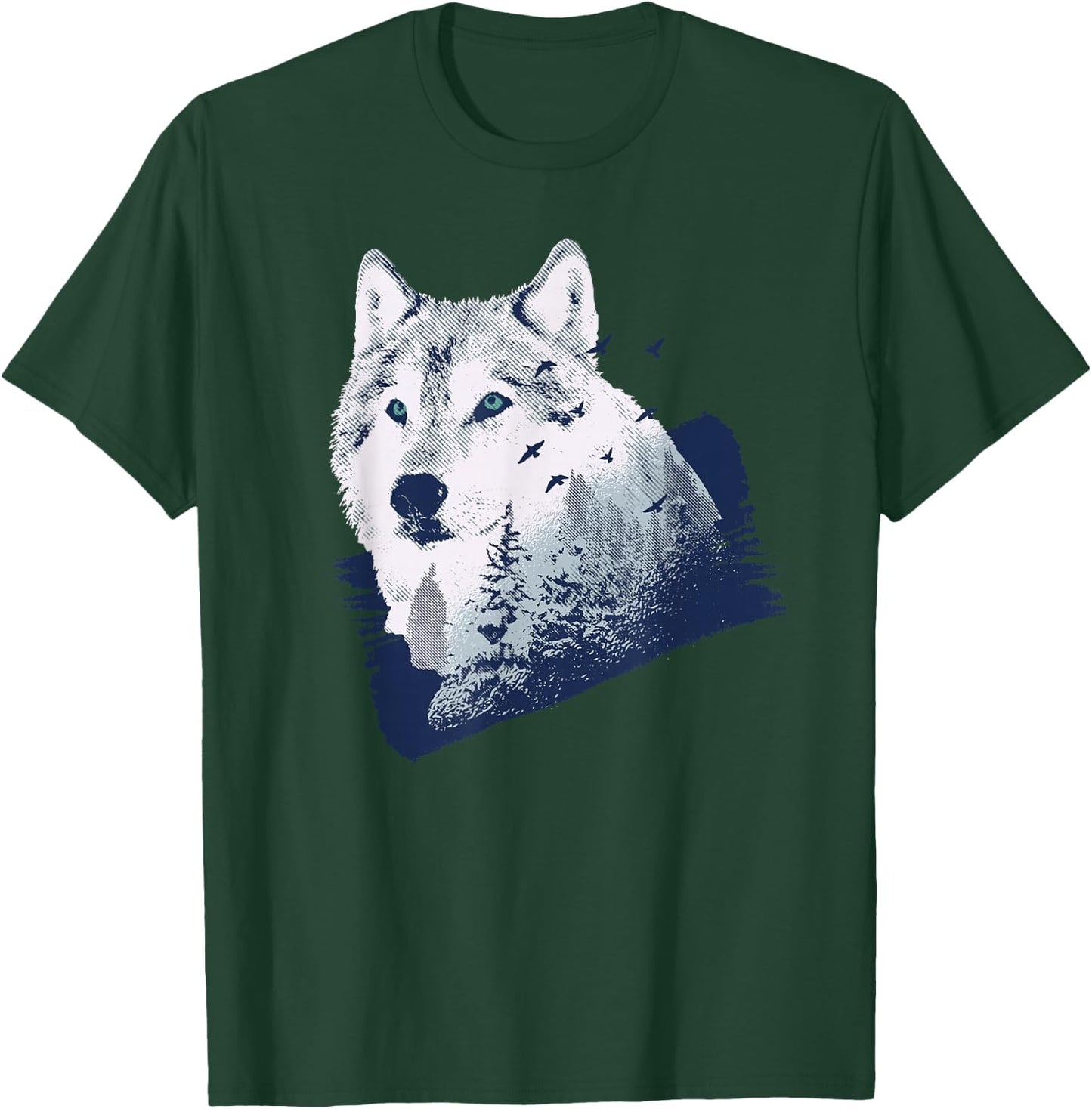 Wolf Nature Forest Outdoor Wolves Hiking Wolf Lover Gift T-Shirt - T-Shirt | Forest
