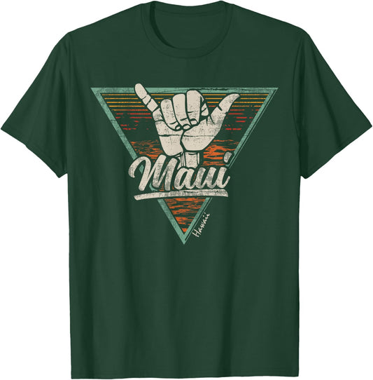 Vintage Shaka Maui Hawaii Shirt - Maui HI Shirt T-Shirt - T-Shirt | Forest