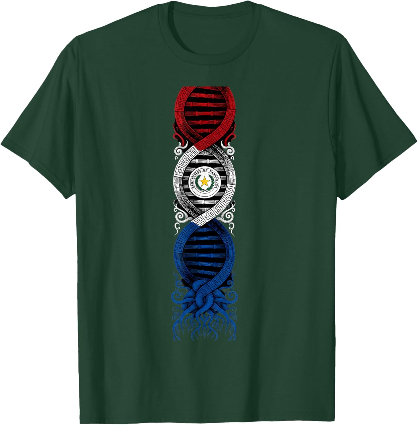 Paraguay Flag Paraguayan Roots T-Shirt - T-Shirt | Forest