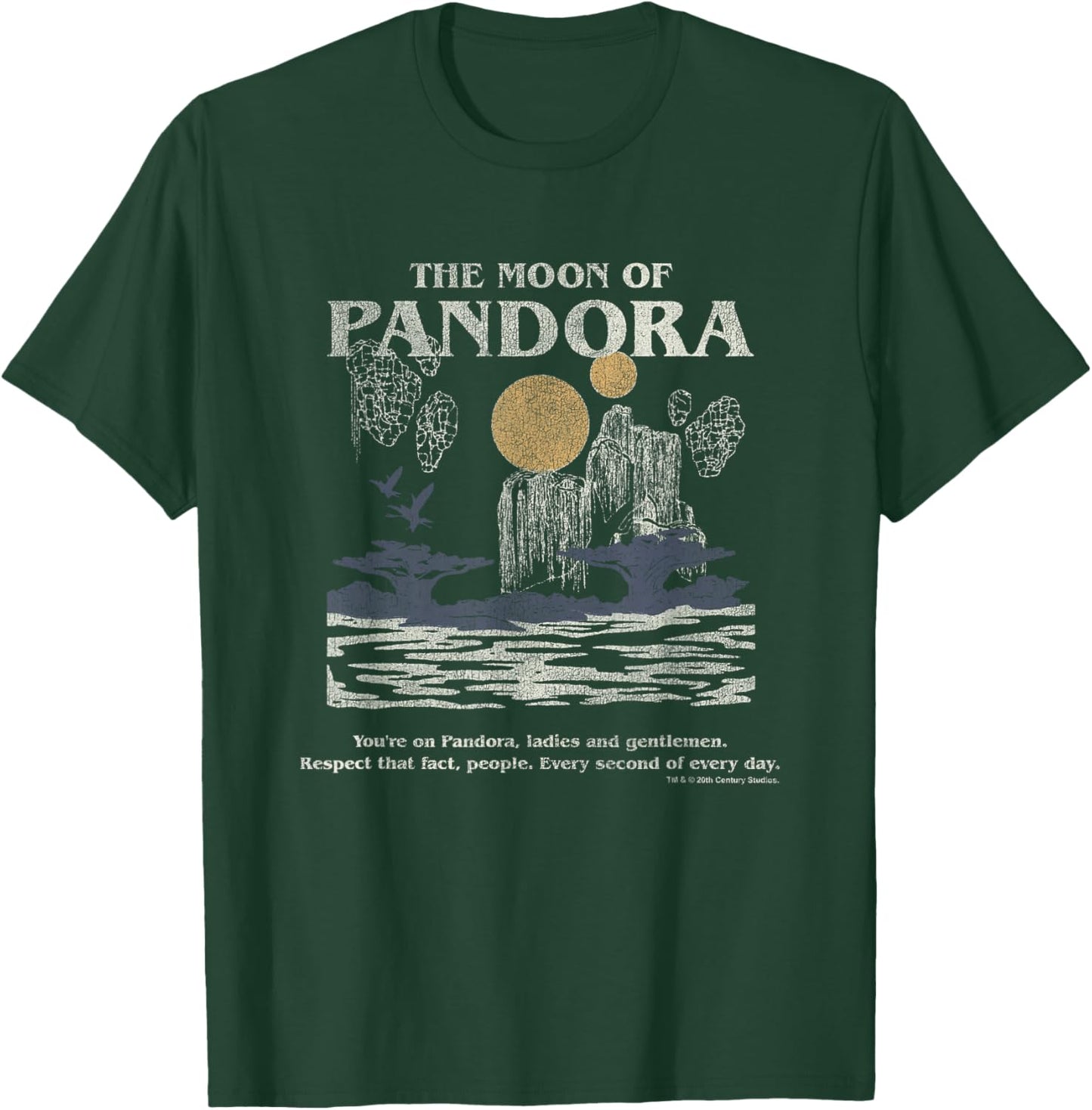 Avatar The Moon Of Pandora Vintage Travel Landscape T-Shirt - T-Shirt | Forest