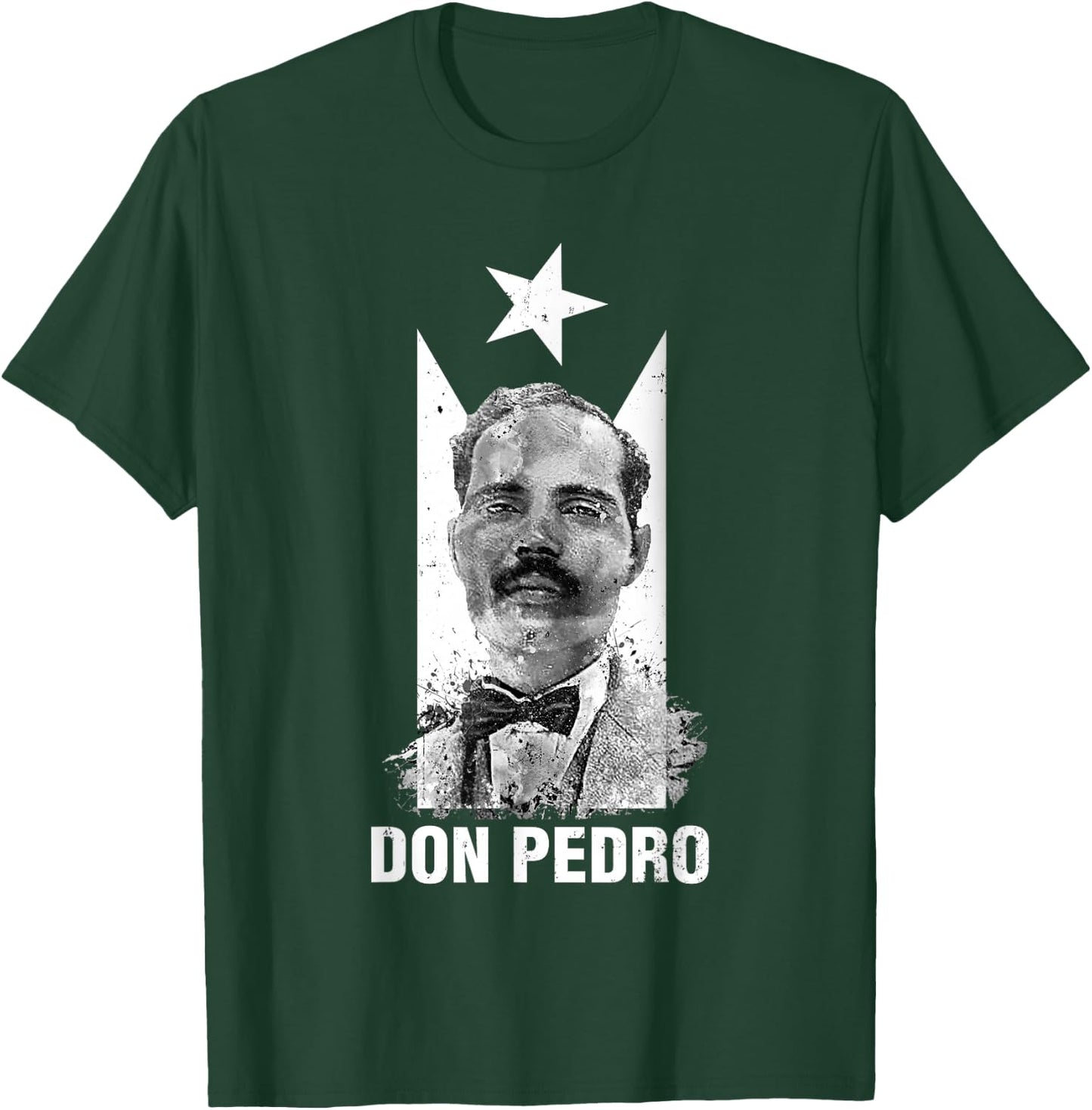 Pedro Albizu Campos Black Puerto Rico Flag Don Pedro T-Shirt - T-Shirt | Forest