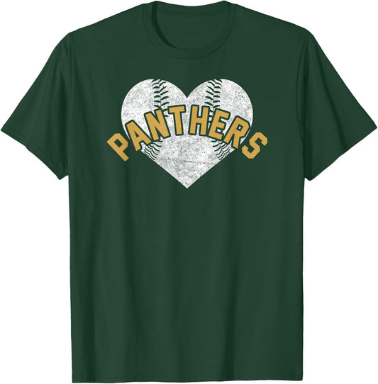 Panthers Baseball Softball Shirt High School Team Mascot Mom T-Shirt - T-Shirt | Forest