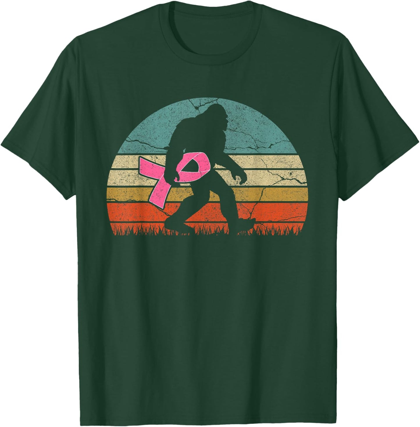 breast cancer survivor Vintage Bigfoot women T-Shirt - T-Shirt | Forest
