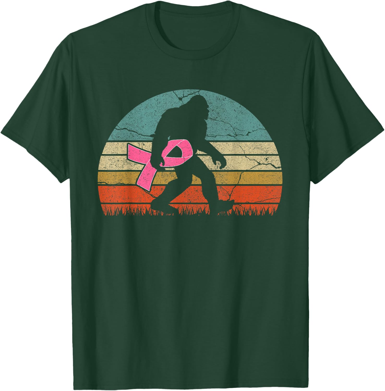 breast cancer survivor Vintage Bigfoot women T-Shirt - T-Shirt | Forest