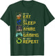 Vintage Eat Sleep Anime Gaming Repeat Kawaii Otaku Manga T-Shirt - T-Shirt | Forest