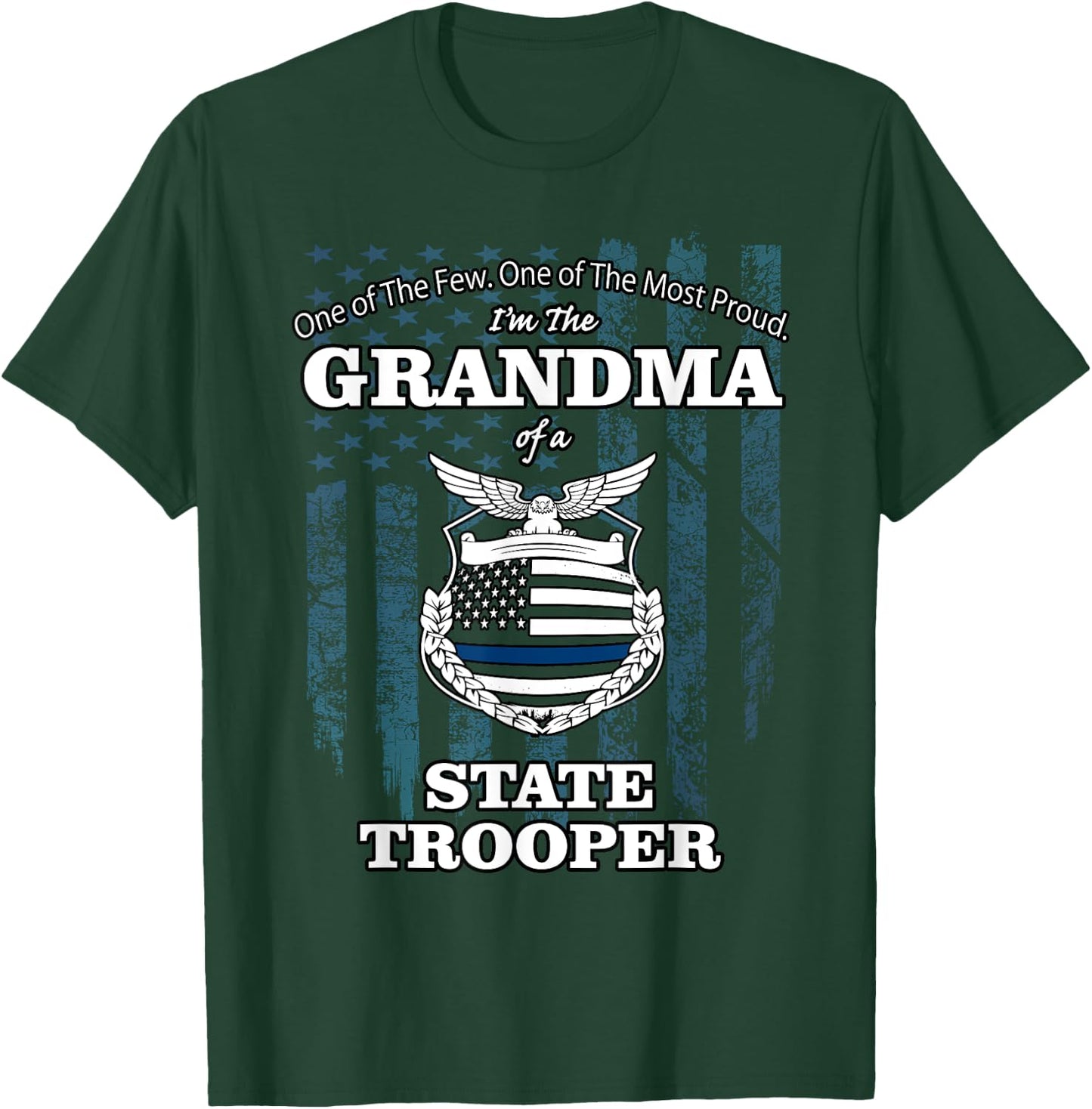 State police badge - proud state trooper grandma T-Shirt - T-Shirt | Forest