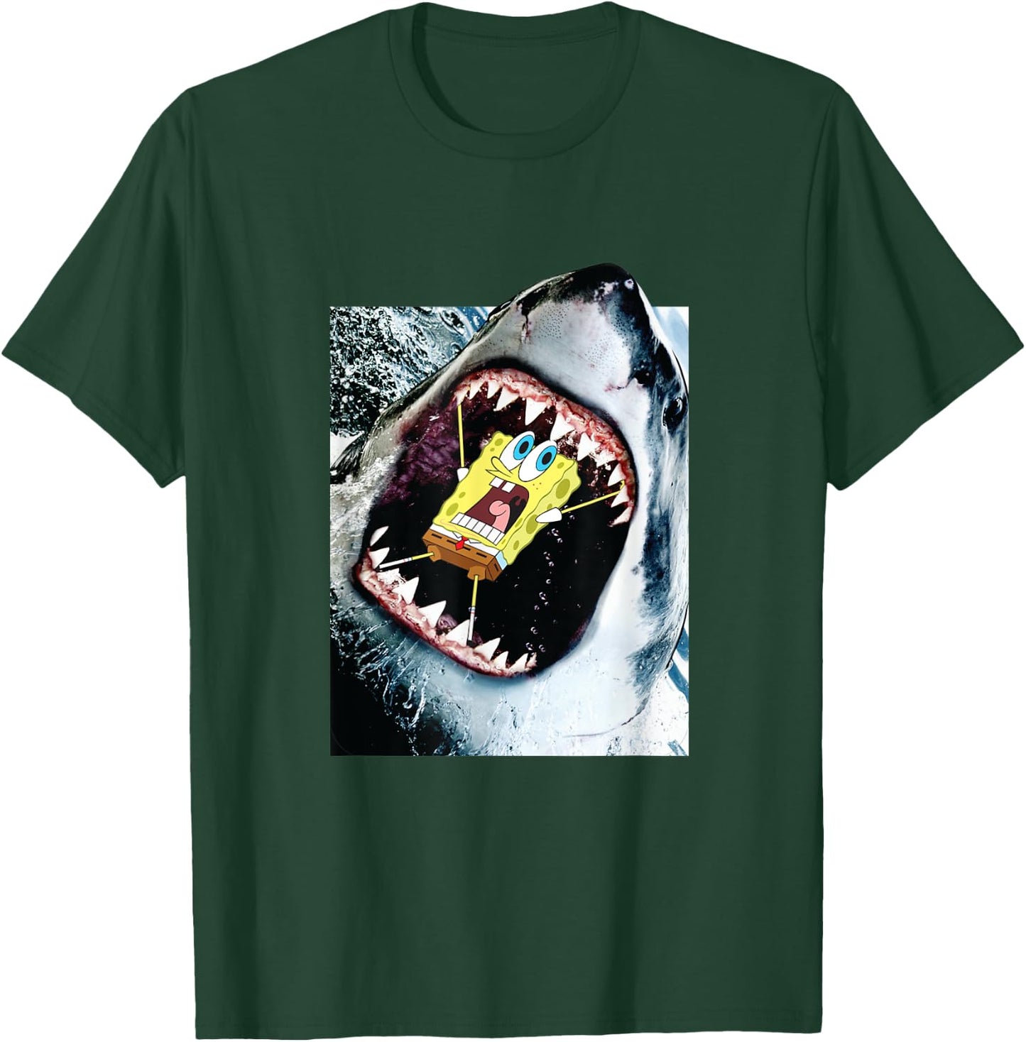 Shark Eating Spongebob Squarepants T-Shirt - T-Shirt | Forest
