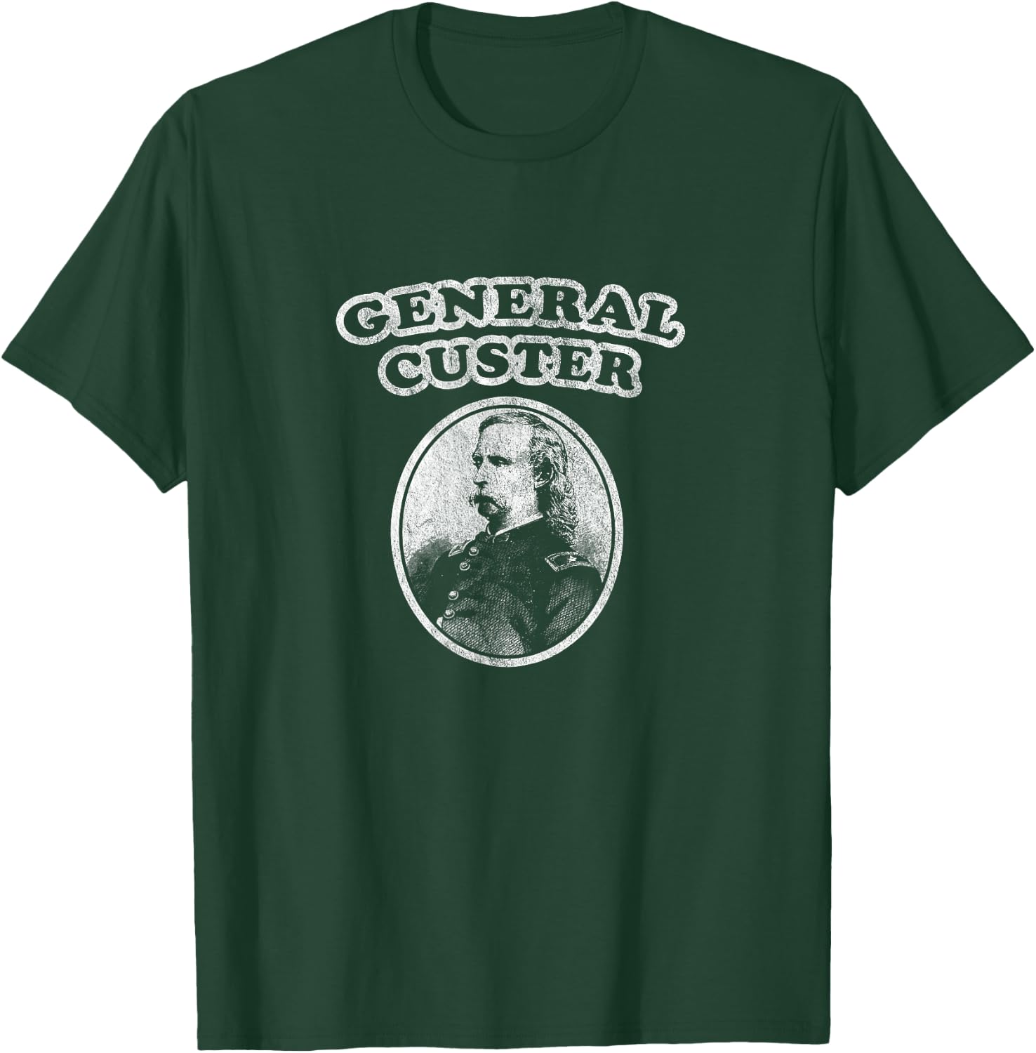 Retro General Custer by Civil War Shirt Co T-Shirt - T-Shirt | Forest