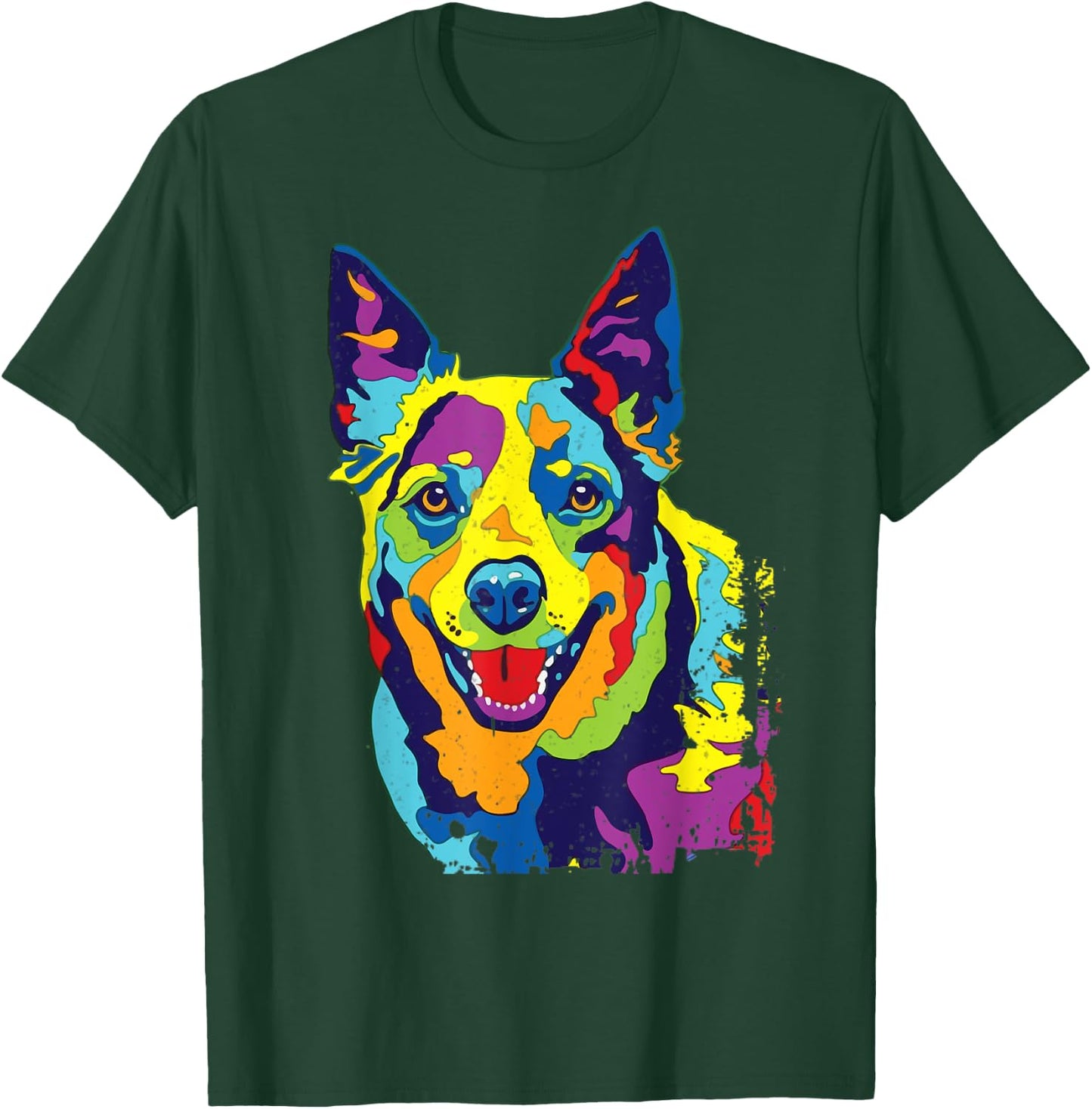 Cattle Dog Shirt Funny Australian Cattle Dog Pop-Art Shirt Women Girls Kids T-Shirt - T-Shirt | Forest
