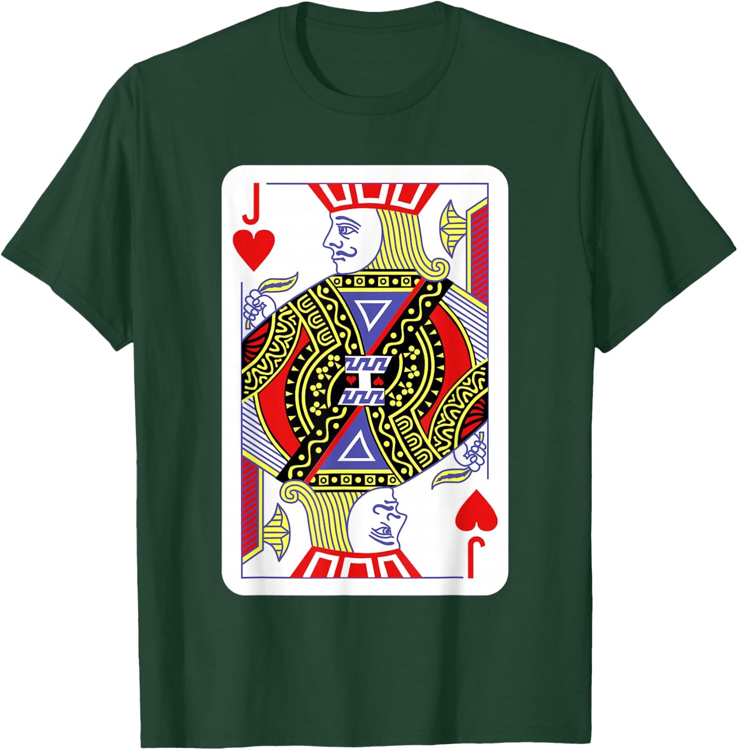 Jack of Hearts Playing Cards Halloween Costume Casino Easy T-Shirt - T-Shirt | Forest