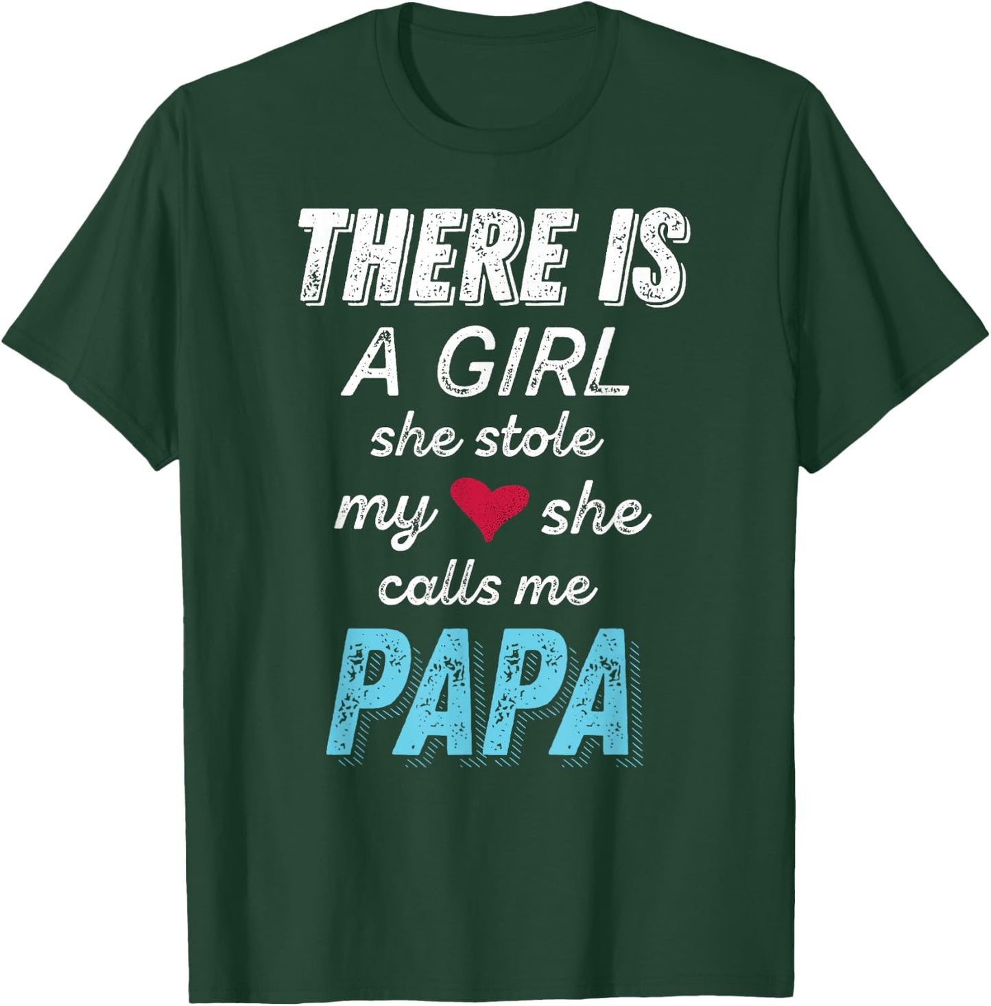 Papa Shirts from Granddaughter, She Stole My Heart T-Shirt - T-Shirt | Forest
