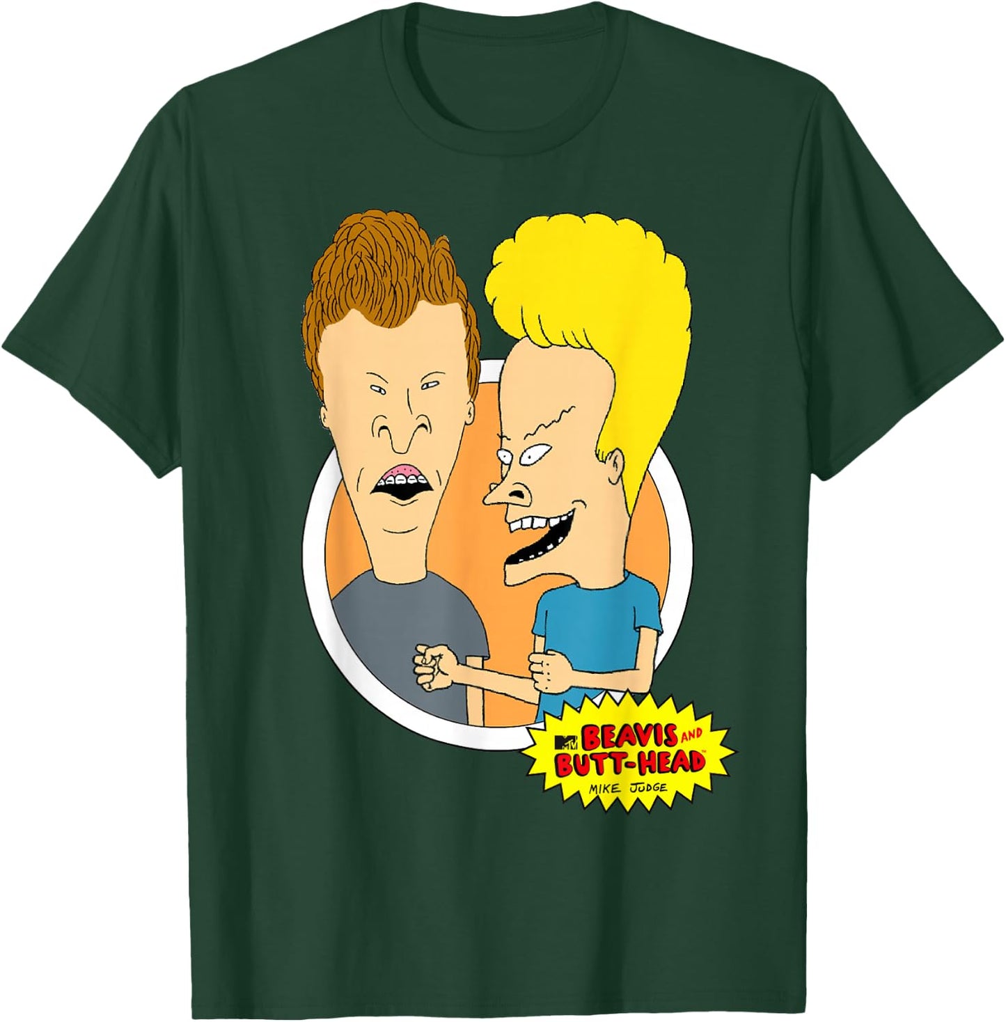 Beavis and Butt-Head Classic Circle Portrait T-Shirt - T-Shirt | Forest