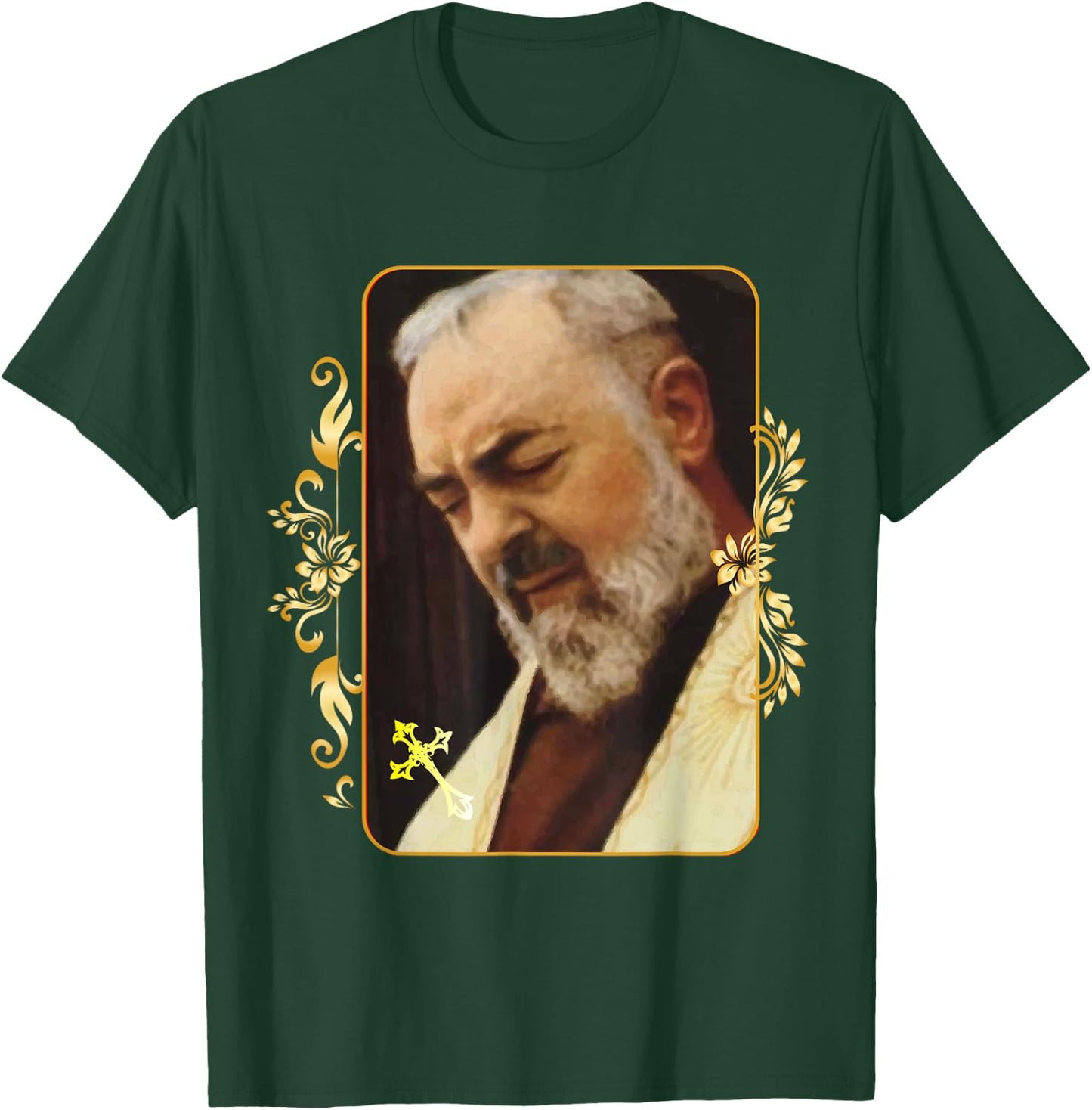 Religious Catholic St Padre Pio Of Pietrelcina T-Shirt - T-Shirt | Forest