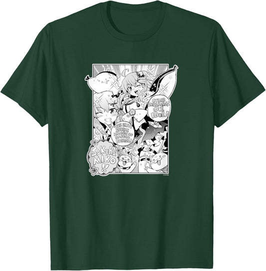 〈Sakura Miko〉Yamato Phantasia Manga Panel (English) T-Shirt - T-Shirt | Forest