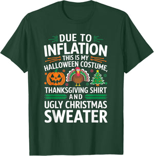 Due To Inflation This Is My Funny Halloween Costume T-Shirt - T-Shirt | Forest