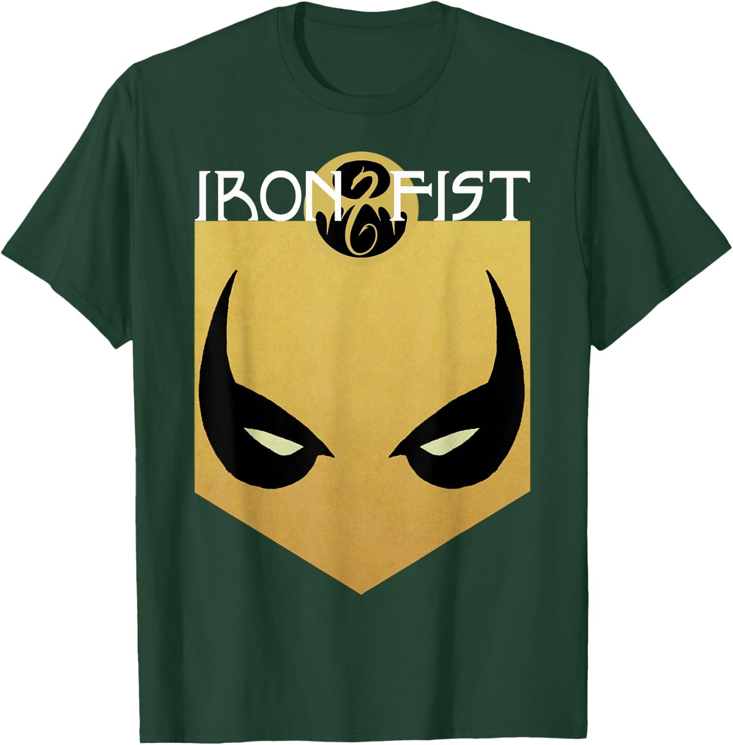 Marvel Comics Retro Classic Iron Fist Big Face Mask T-Shirt - T-Shirt | Forest