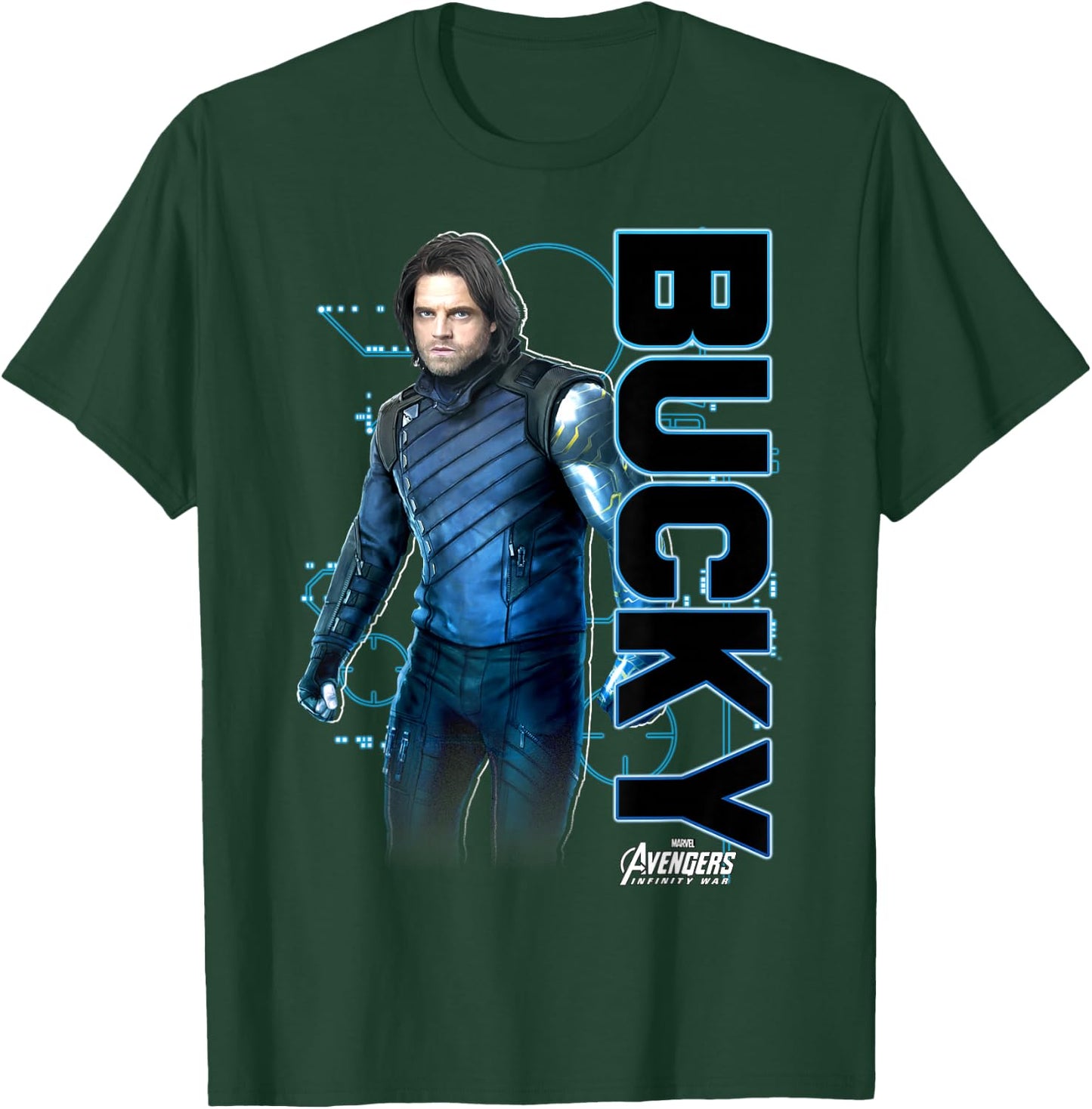 Marvel Avengers Infinity War Bucky Tech Graphic T-Shirt - T-Shirt | Forest