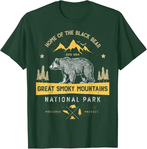 Great Smoky Mountains National Park T Shirt Bear Vintage T-Shirt - T-Shirt | Forest