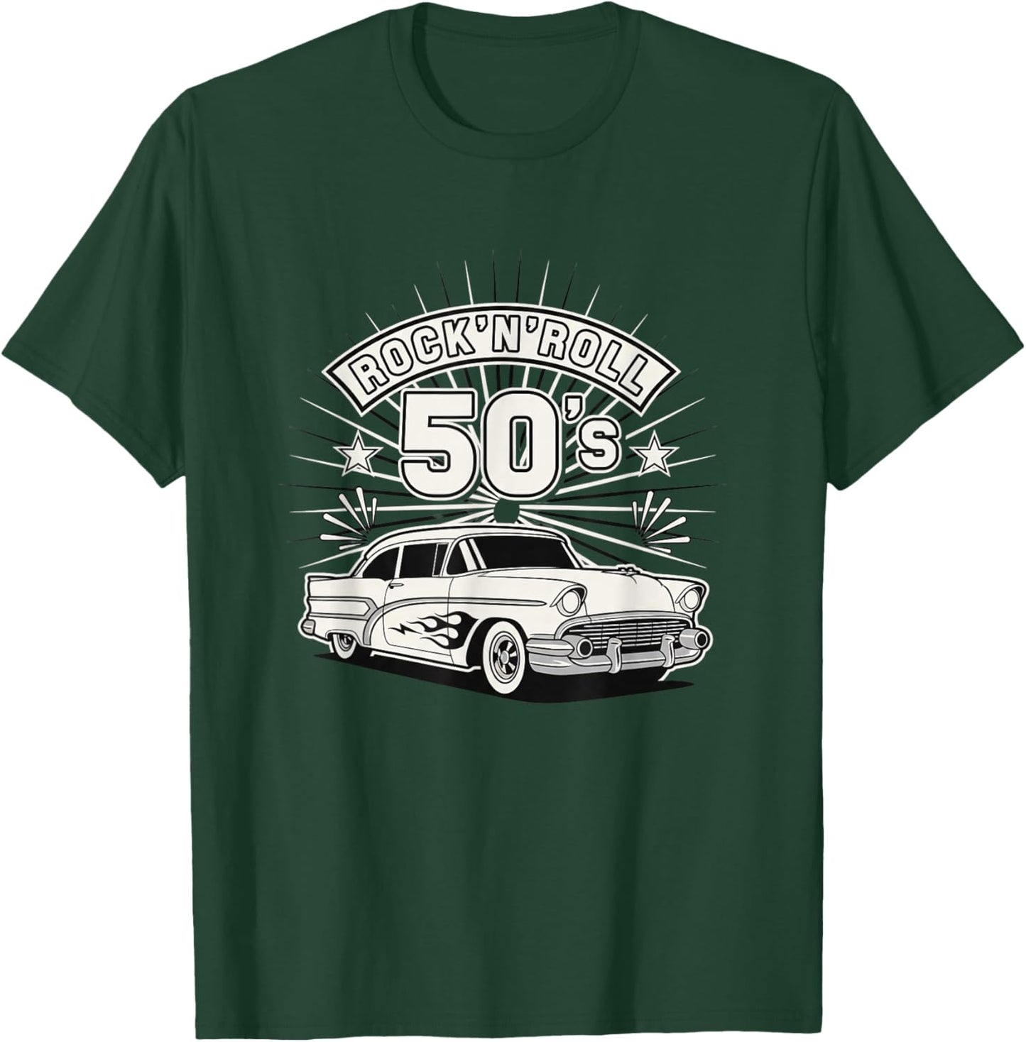 Rock N Roll 50S Retro Car Vintage 1950S Kids Classic T-Shirt - T-Shirt | Forest