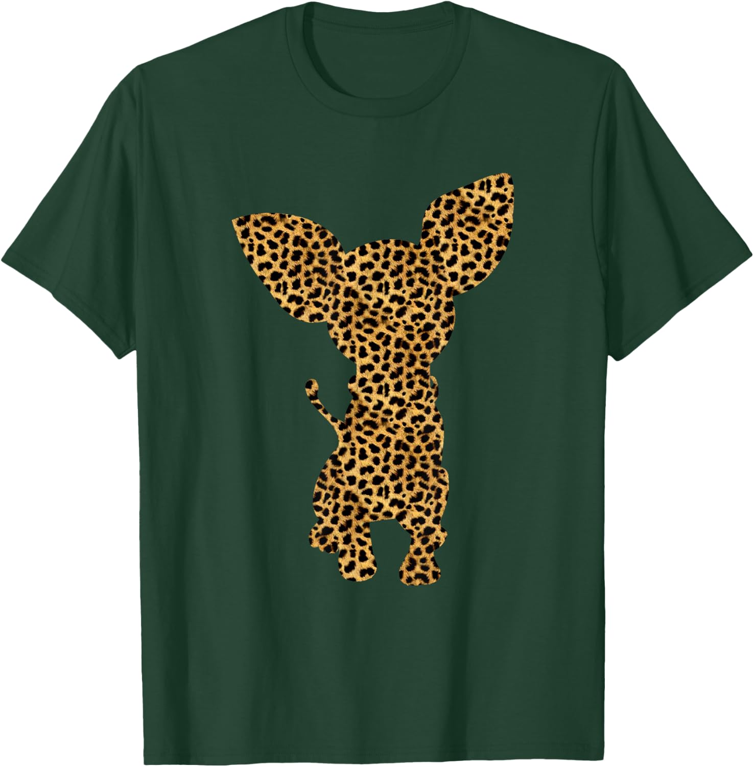 Chihuahua Leopard Print Dog Pup Animal Lover Women Gift T-Shirt - T-Shirt | Forest