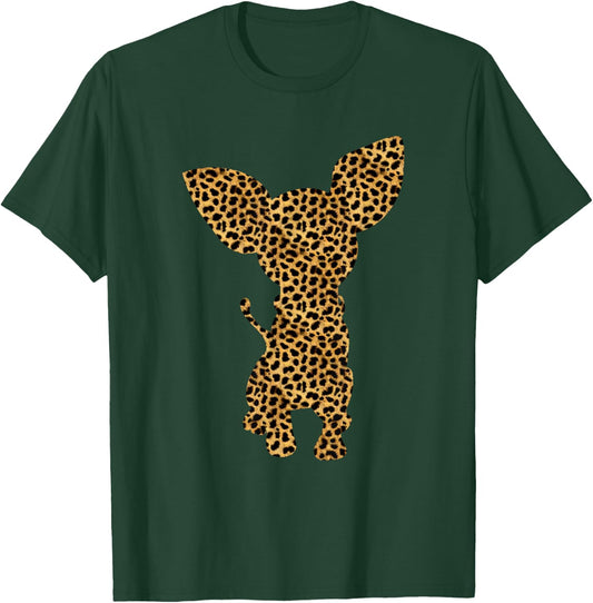 Chihuahua Leopard Print Dog Pup Animal Lover Women Gift T-Shirt - T-Shirt | Forest