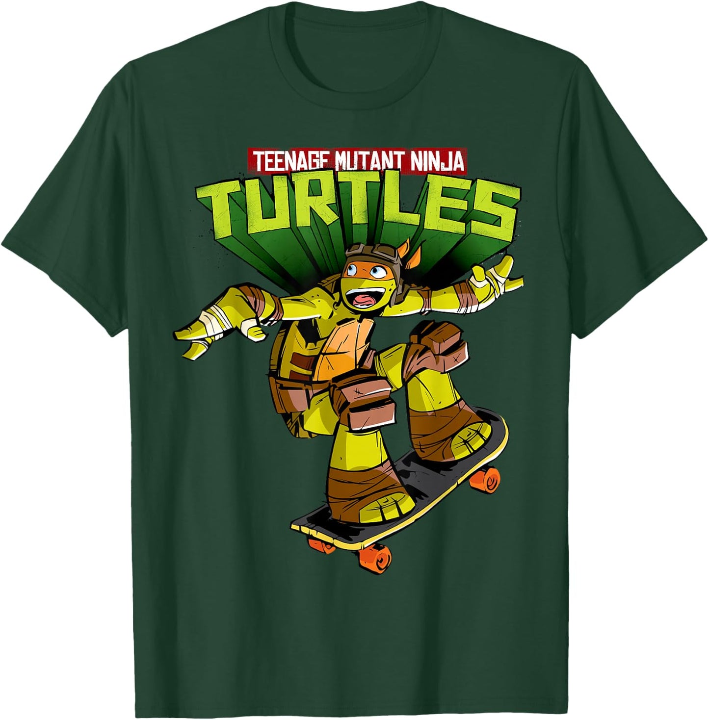 Teenage Mutant Ninja Turtles Michelangelo Skateboard T-Shirt - T-Shirt | Forest