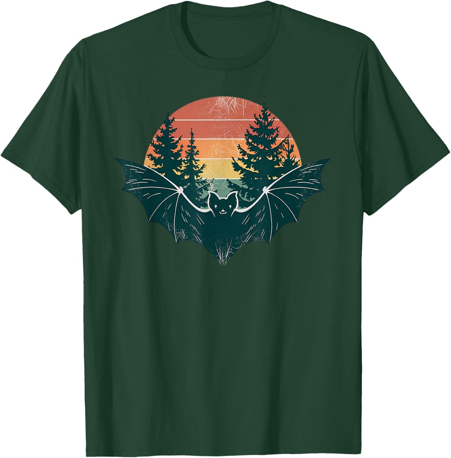 Bat Hunting Hiking Outdoor Camping Forest Men Women Bat T-Shirt - T-Shirt | Forest