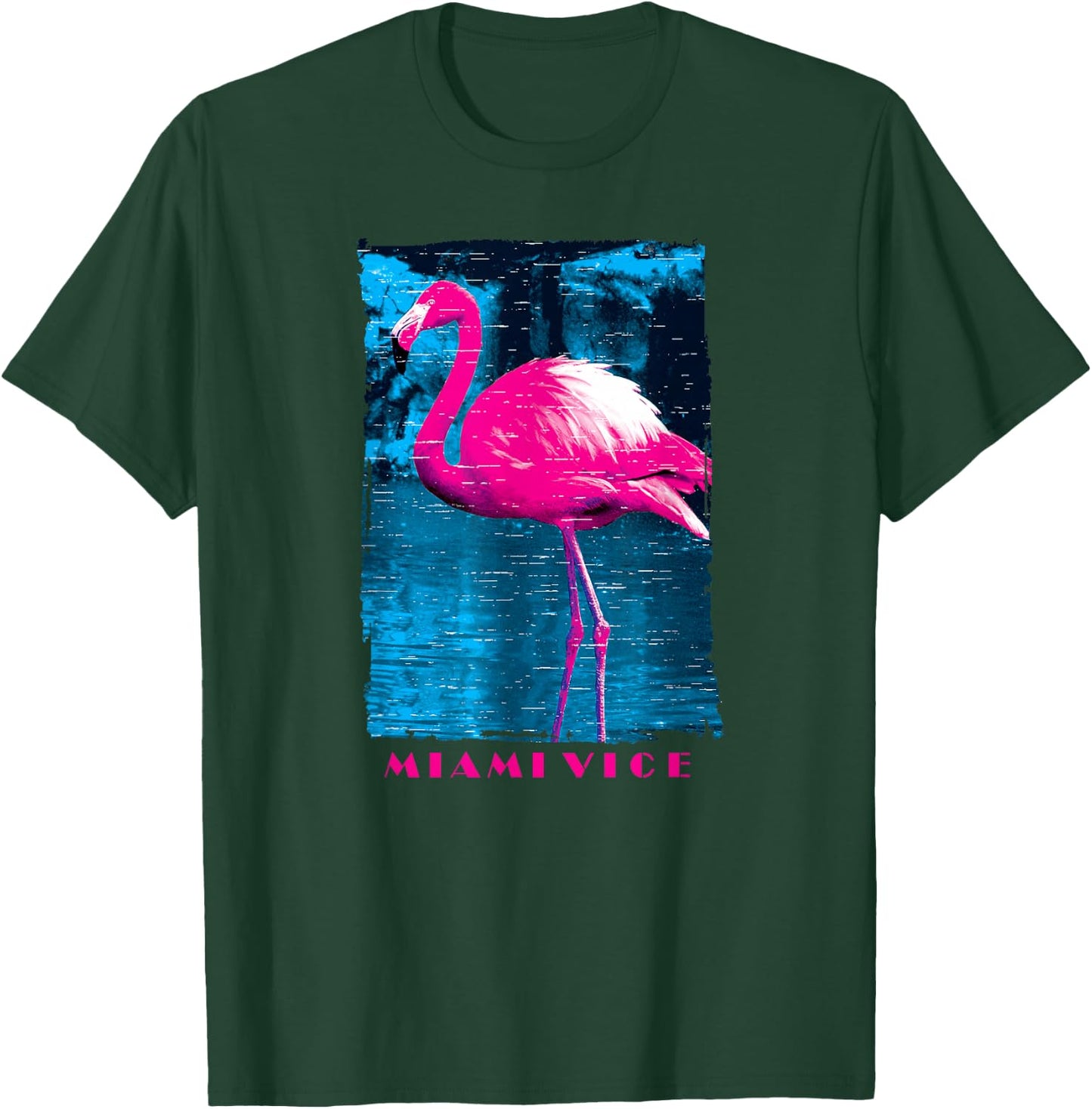Miami Vice Original Pink Flamingo T-Shirt - T-Shirt | Forest