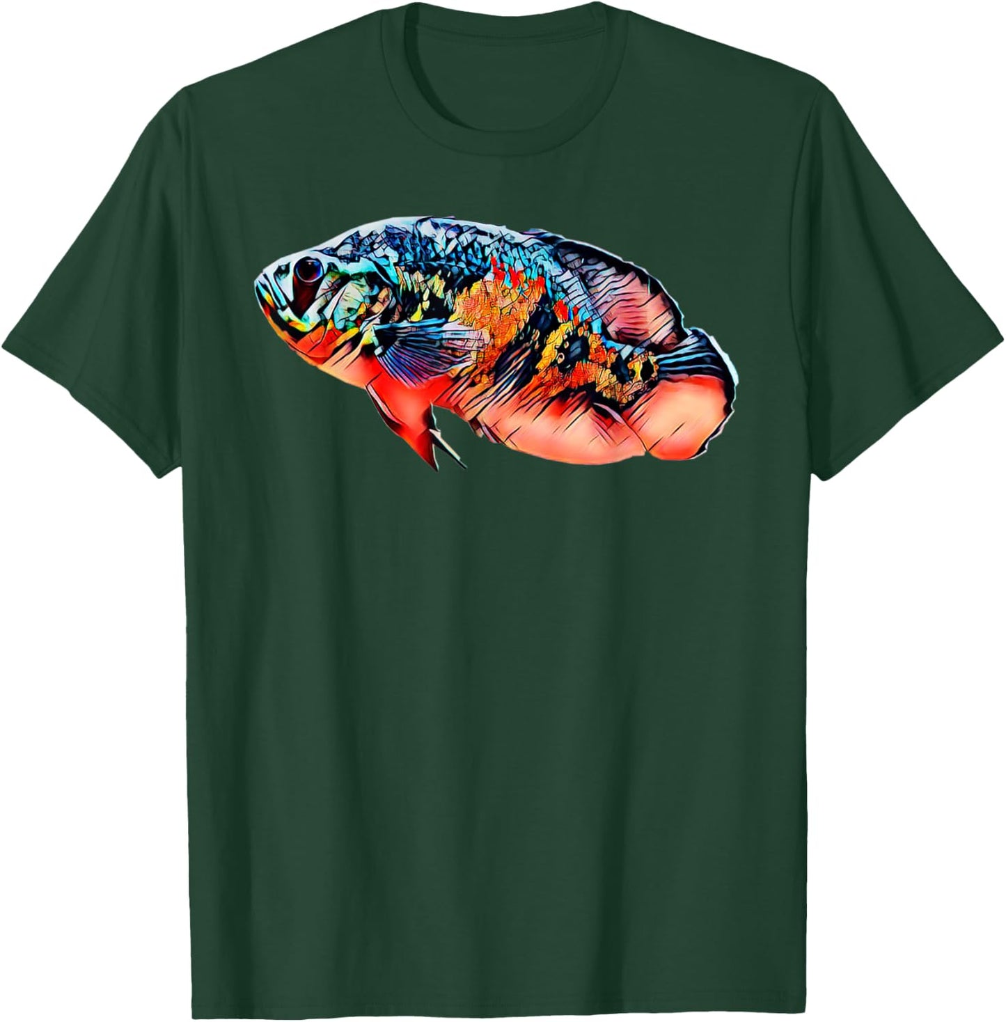 Scary Knight Clothing Tiger Oscar Cichlid Fish T-Shirt - T-Shirt | Forest