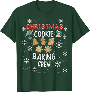 Christmas Cookie Baking Crew Holiday Kitchen Team T-Shirt - T-Shirt | Forest