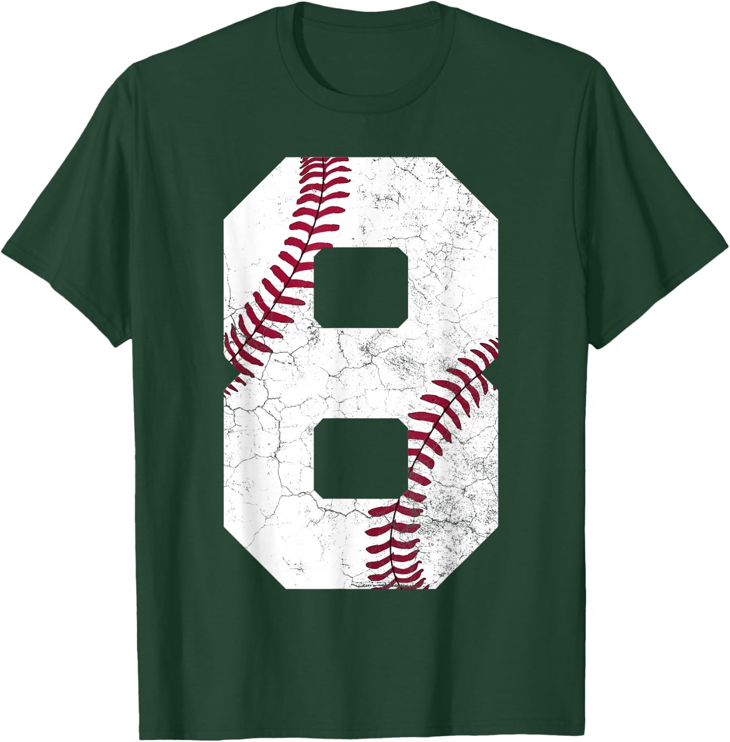 2018 8th Birthday Gift 8 Years Old Baseball Eighth Boys Kids T-Shirt - T-Shirt | Forest