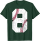 2018 8th Birthday Gift 8 Years Old Baseball Eighth Boys Kids T-Shirt - T-Shirt | Forest