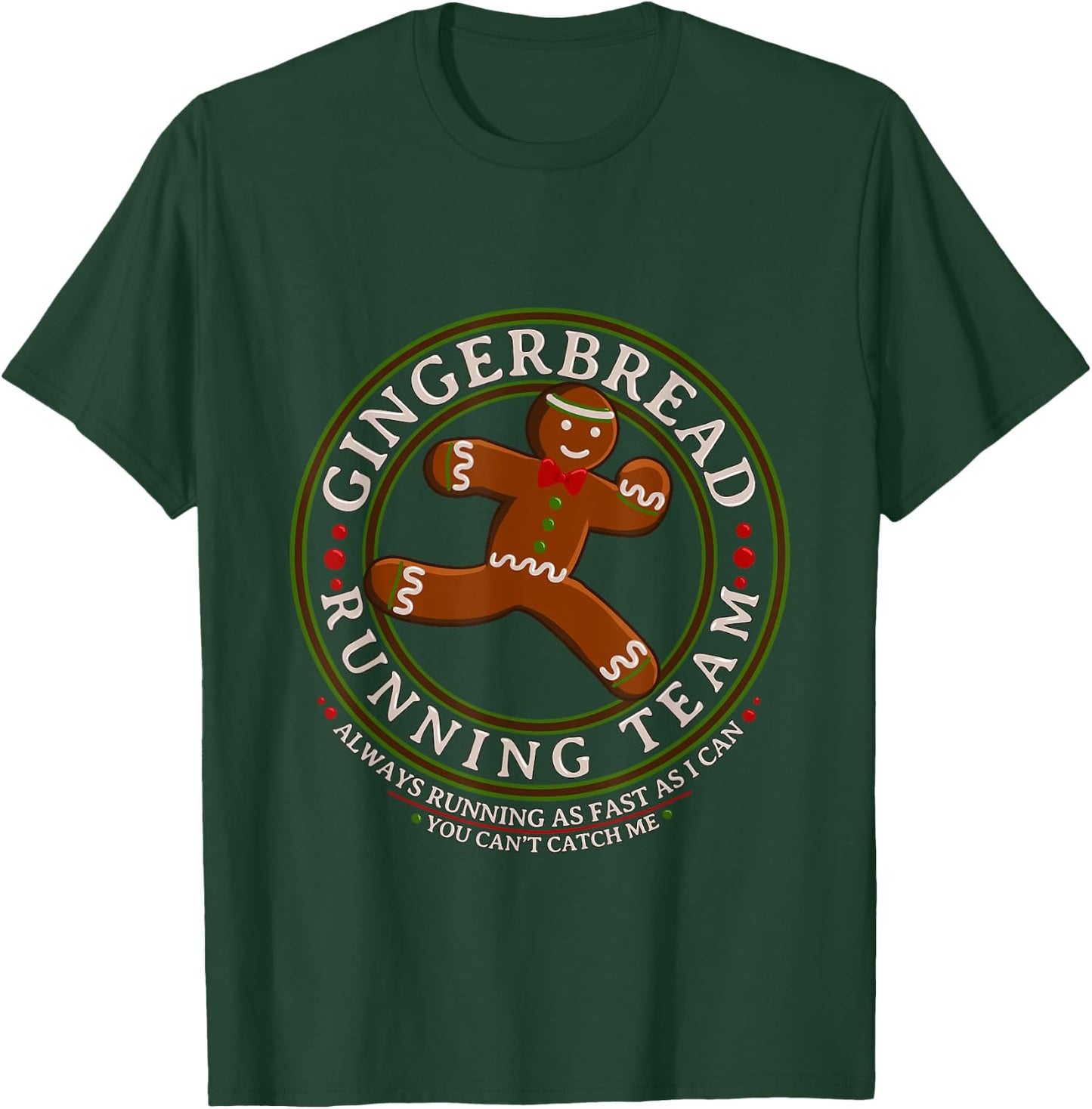 Christmas Gingerbread Running Team T-Shirt - T-Shirt | Forest