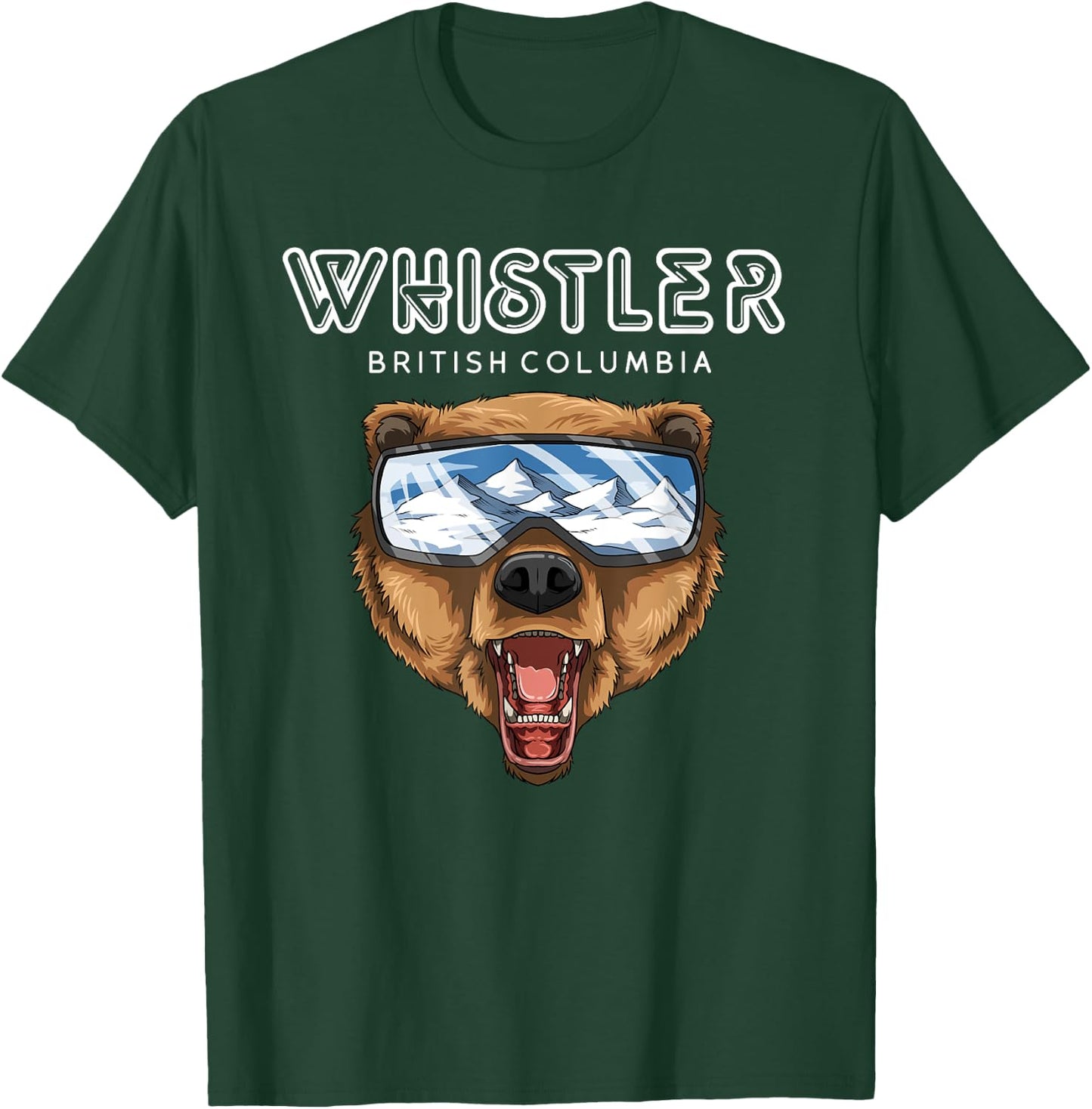 Whistler British Columbia - USA Grizzly Ski Resort 80s Gift T-Shirt - T-Shirt | Forest
