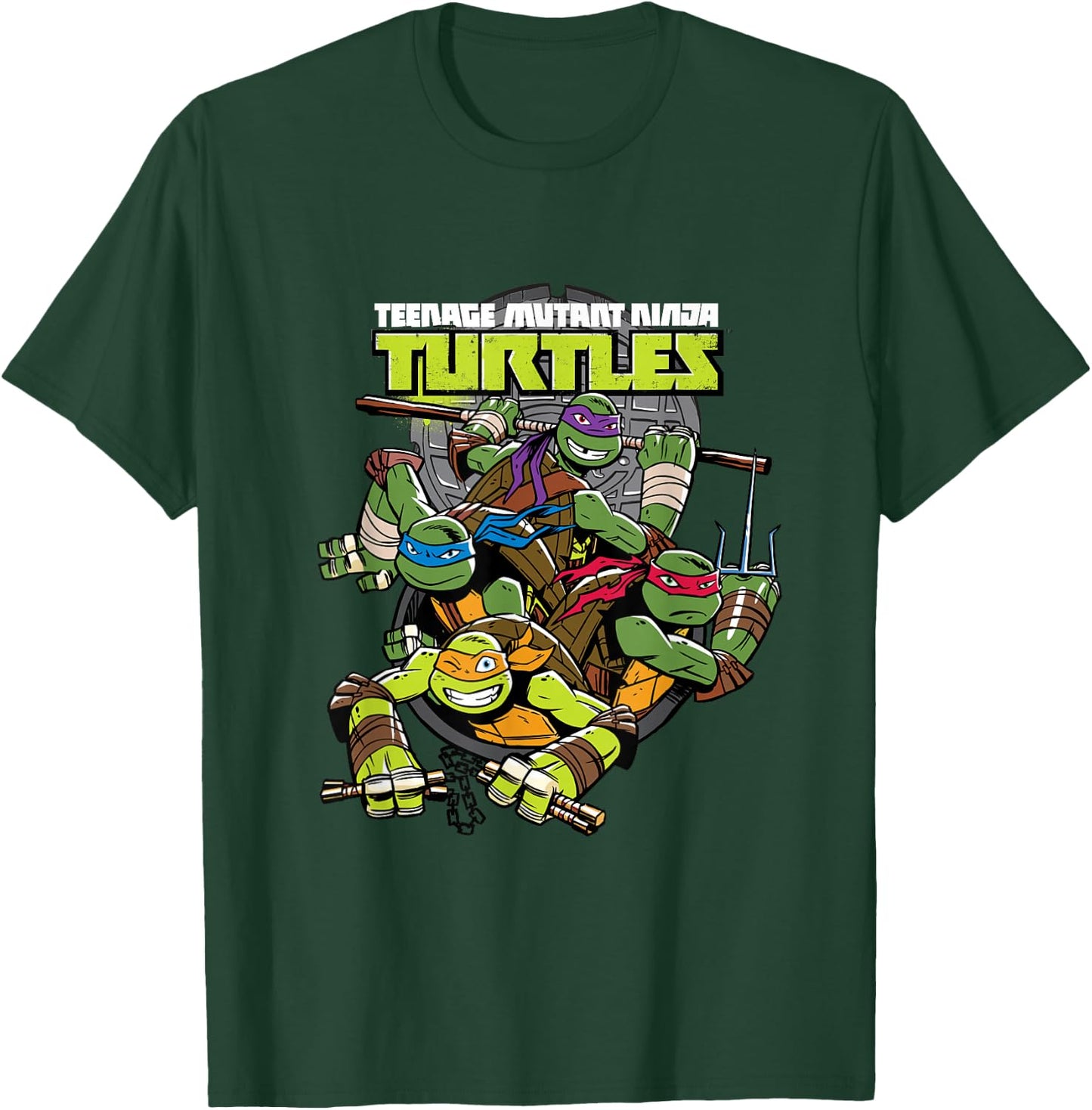 TMNT Popping Out Of Sewer T-Shirt - T-Shirt | Forest