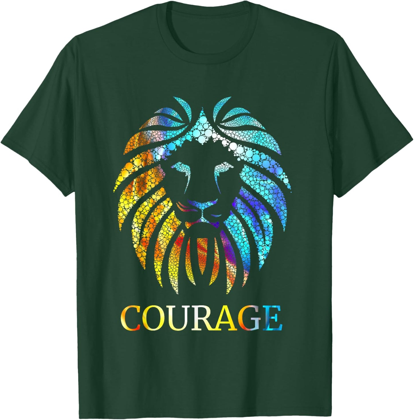 Courage Lion the symbol of courage my spirit animal T-Shirt - T-Shirt | Forest