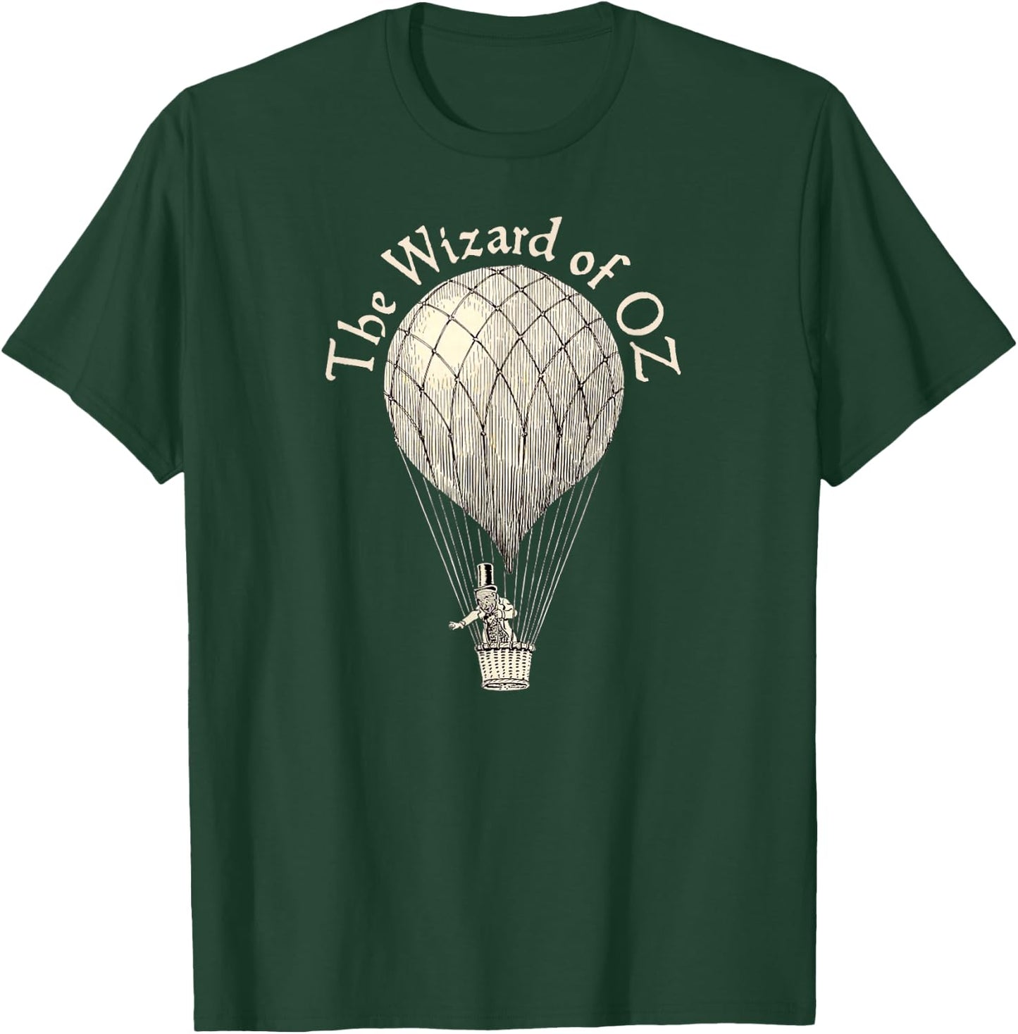 Vintage Wizard of OZ Wizard Art Retro Hot Air Balloon T-Shirt - T-Shirt | Forest