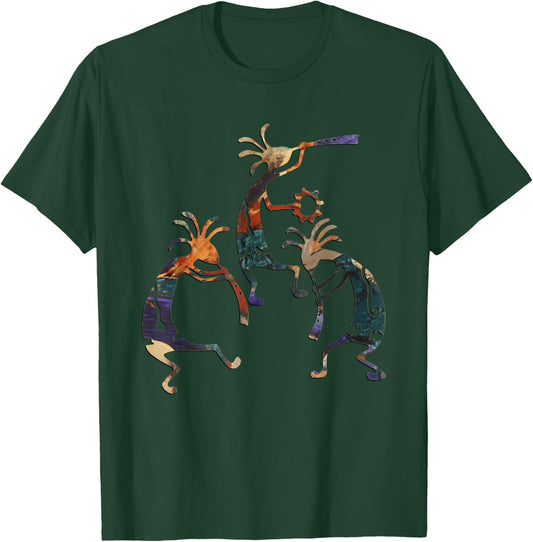 Kokopelli Musican Trio T-Shirt - T-Shirt | Forest