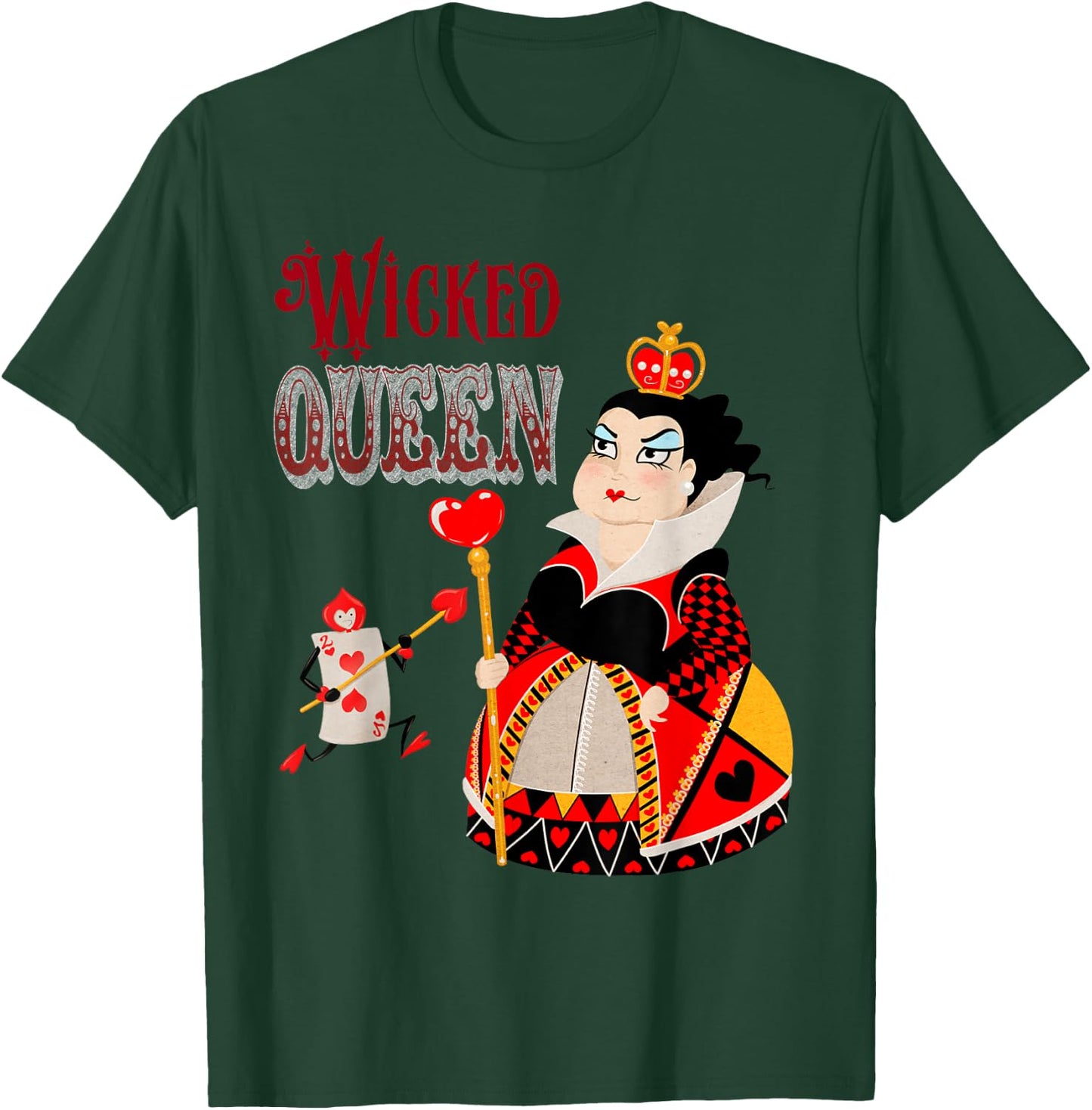 Alice in Wonderland Wicked Queen of Hearts T-Shirt - T-Shirt | Forest