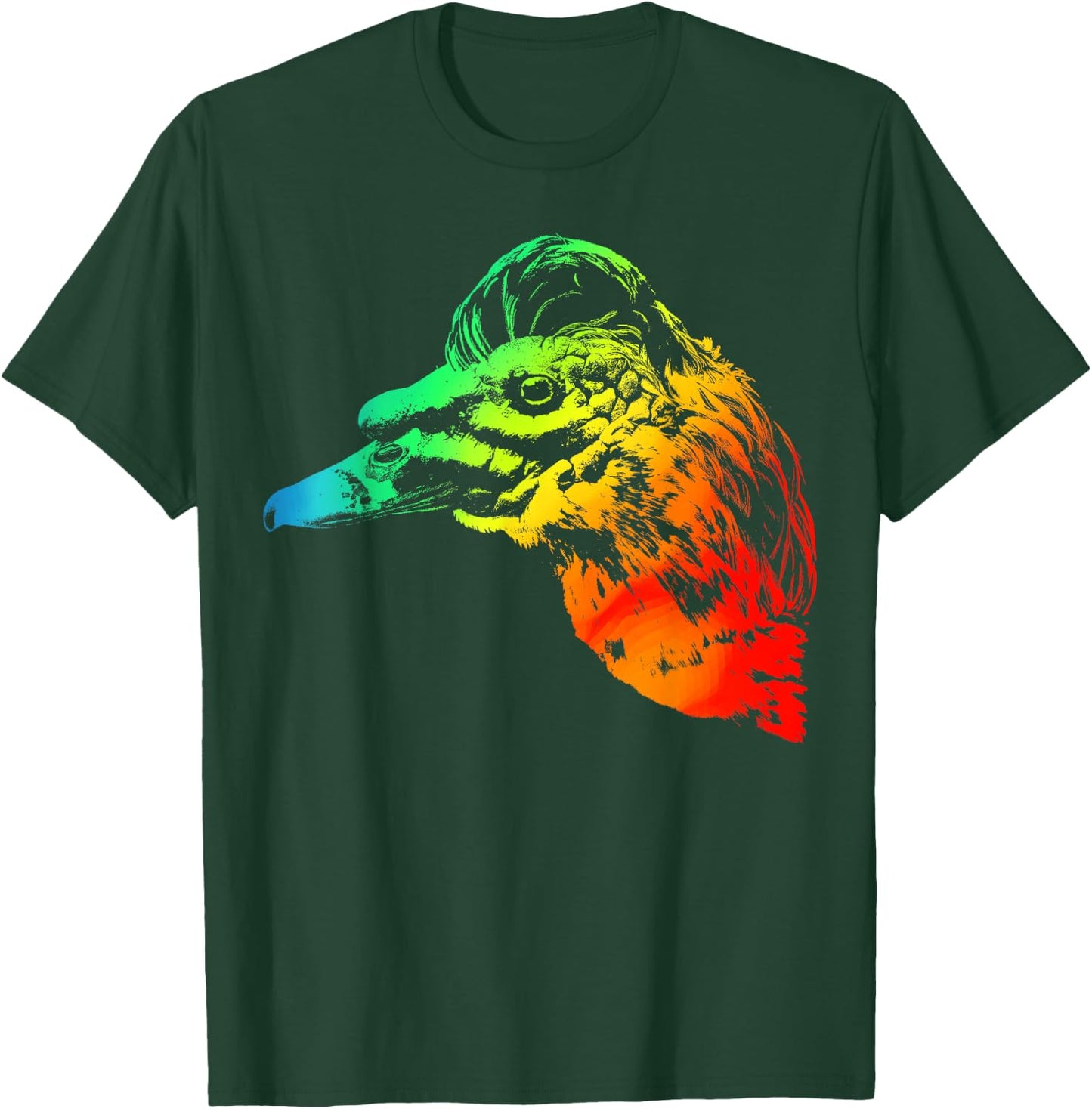 MUSCOVY DUCK Colorful Rainbow Retro T-Shirt - T-Shirt | Forest