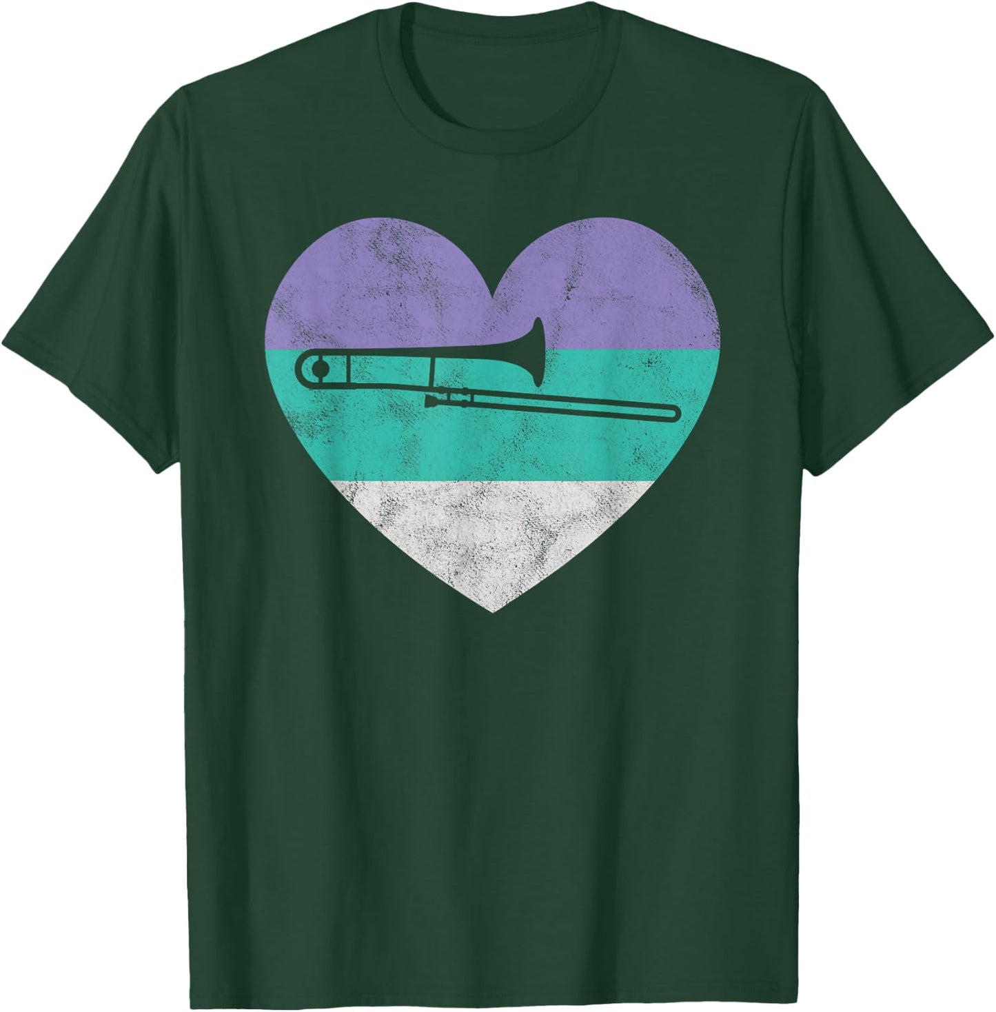 Trombone Gift Teens & Girls Retro Vintage T-Shirt - T-Shirt | Forest
