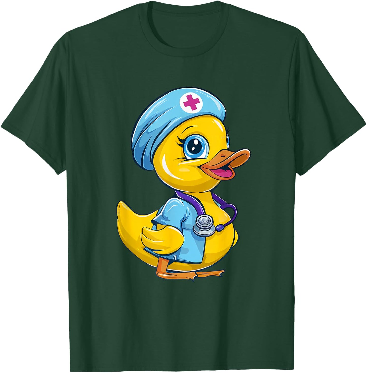 Rubber Duck Nurse Rubber Duck Lover Healthcare Nursing T-Shirt - T-Shirt | Forest