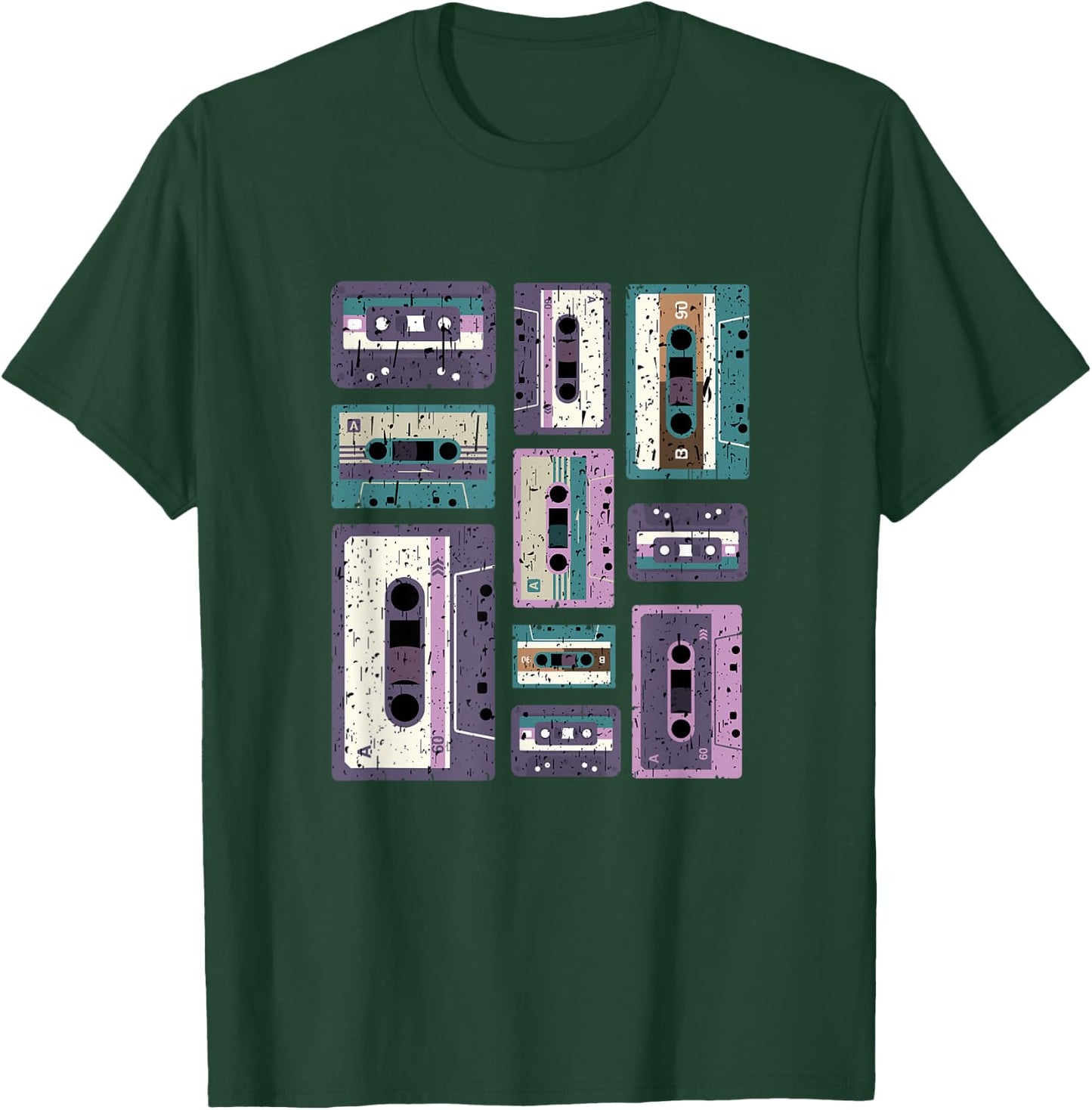Vintage Cassette Tape Shirt Old School 80s 90s Retro Styled T-Shirt - T-Shirt | Forest