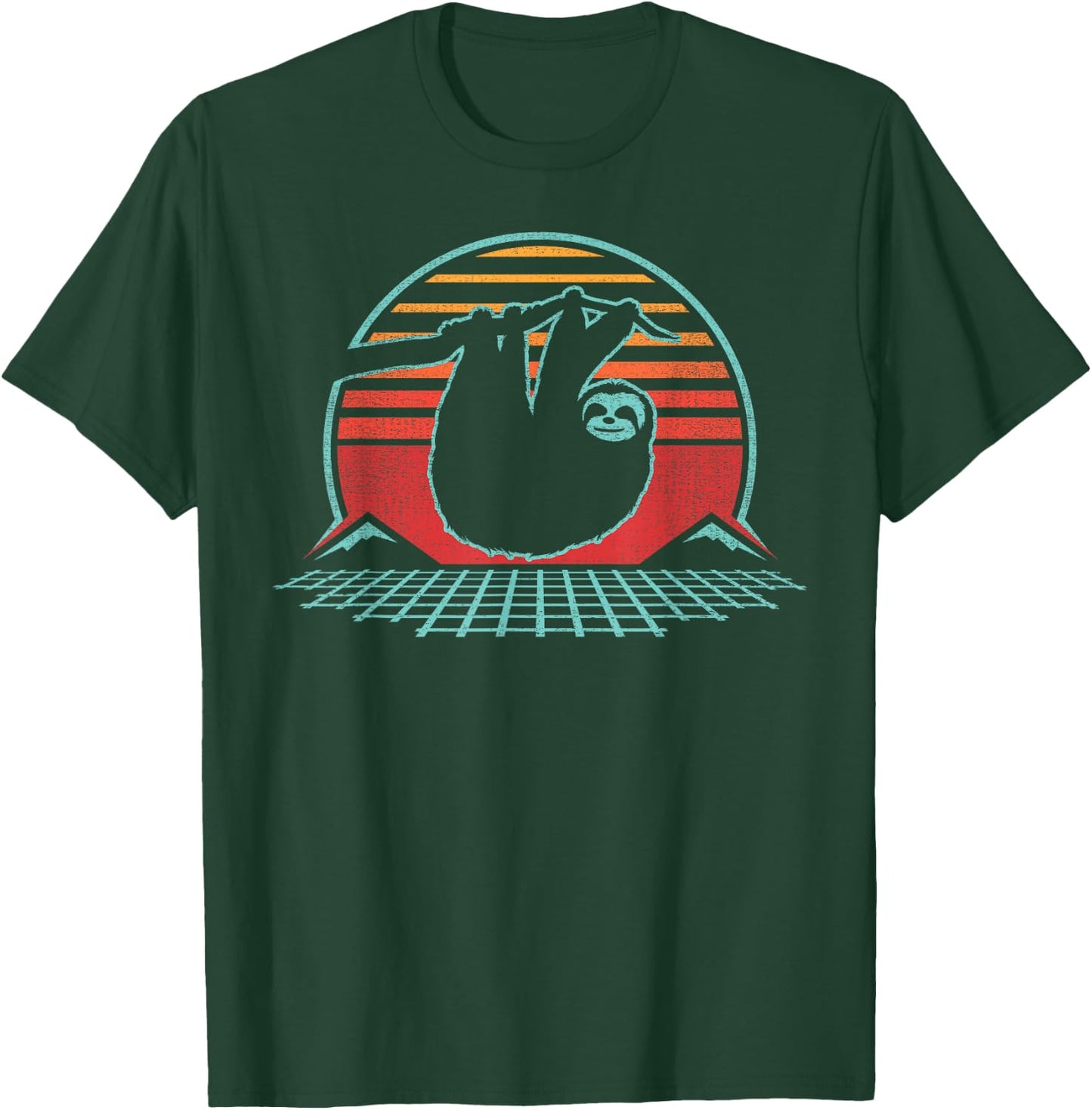 Sloth Lover Animal Retro Vintage 80s Style T-Shirt - T-Shirt | Forest