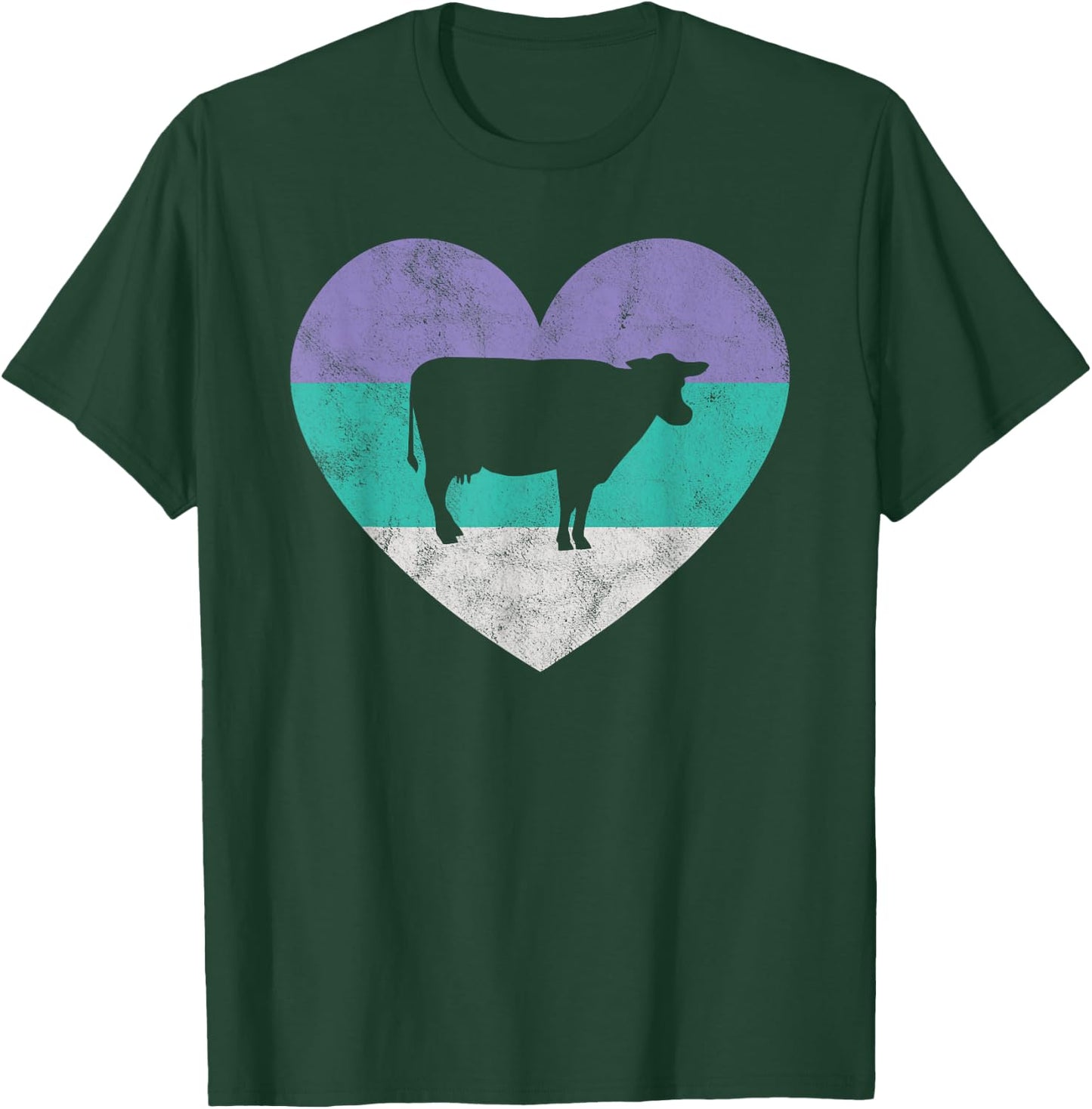 Dairy Cow Gift Shirt & Girls Retro Cute T-Shirt - T-Shirt | Forest