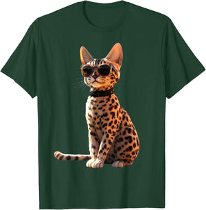 Savannah Cat Leopard Serval Cat Mom Cute Savannah Cats T-Shirt - T-Shirt | Forest
