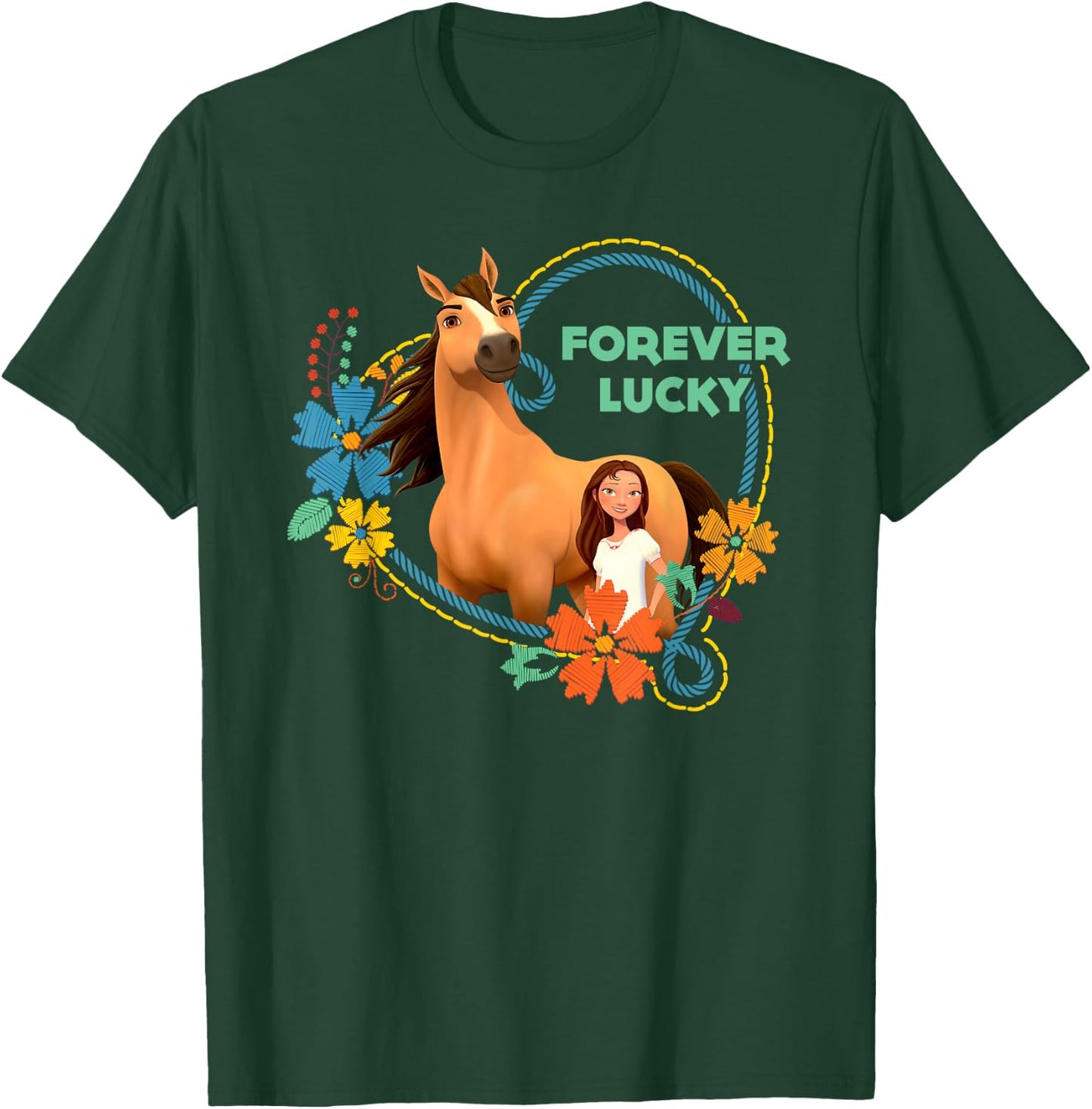 Spirit Riding Free Forever Happy T-Shirt - T-Shirt | Forest