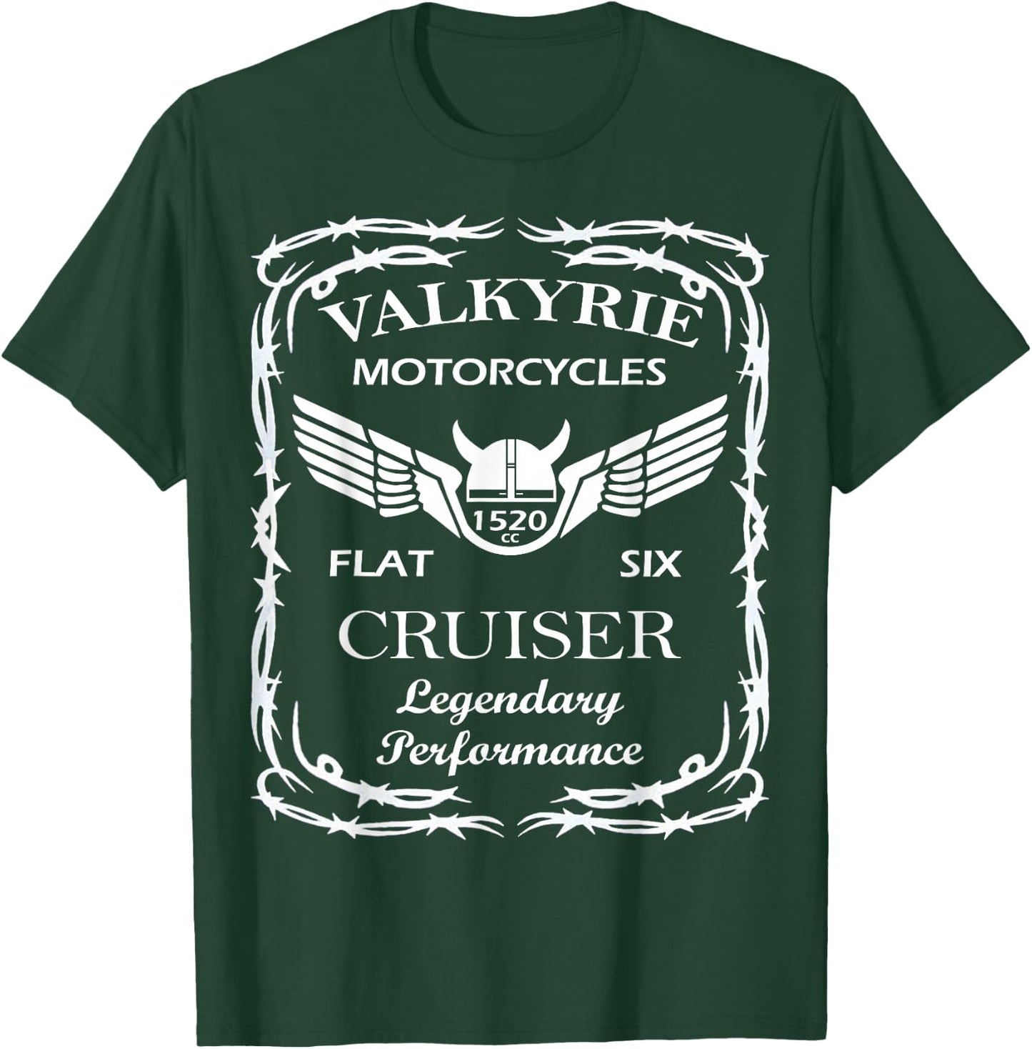 Valkyrie Motorcycle Biker Cruiser Flat Six T-Shirt - T-Shirt | Forest